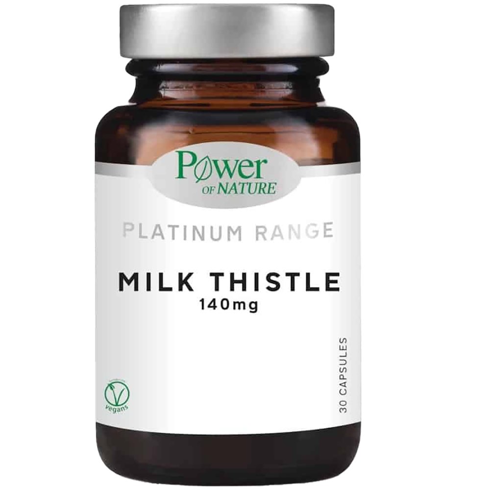 Power Health Power Health Platinum Range Milk Thistle 140μg Συμπλήρωμα Διατροφής με Εκχύλισμα Σπόρων Γαϊδουράγκαθου για την Υποστήριξη της Λειτουργίας του Ήπατος 30veg.caps