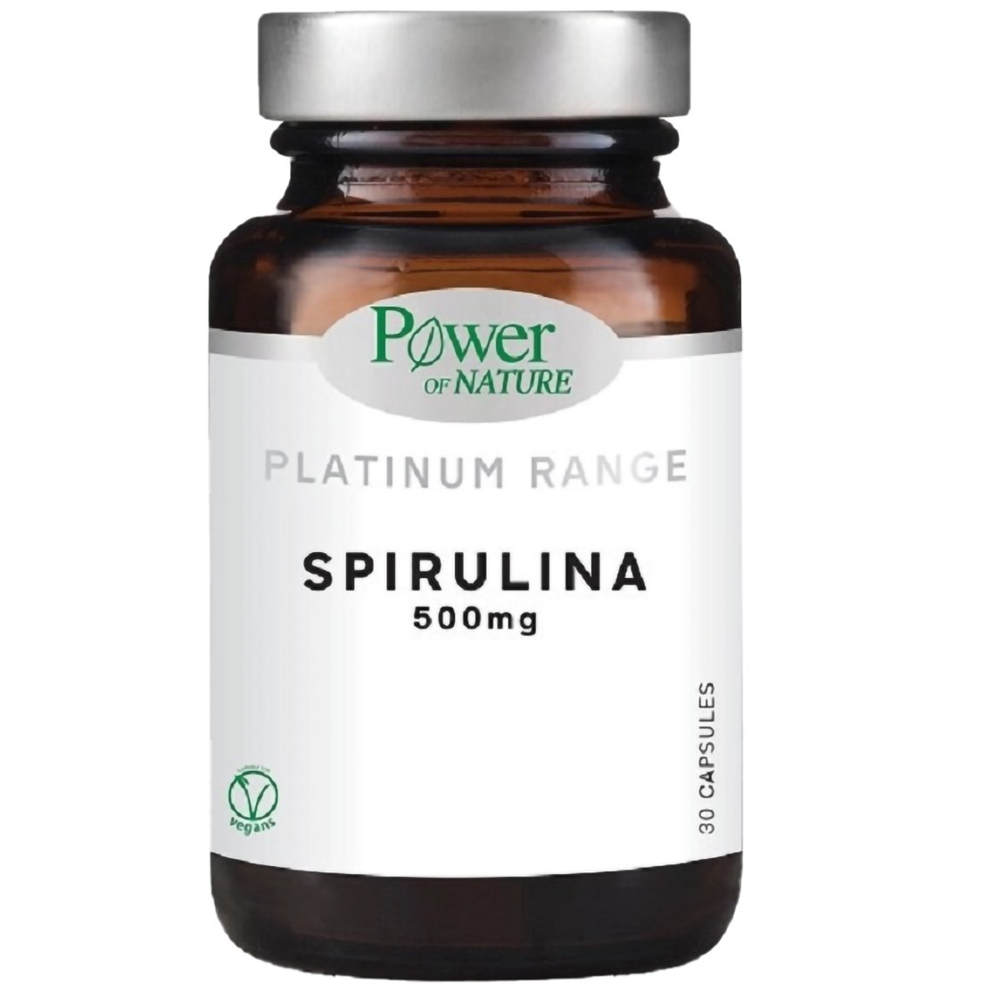 Power Health Power Health Platinum Range Spirulina 500mg 30veg.caps,Συμπλήρωμα Διατροφής με Σπιρουλίνα για Τόνωση του Οργανισμού & Μείωση της Κούρασης