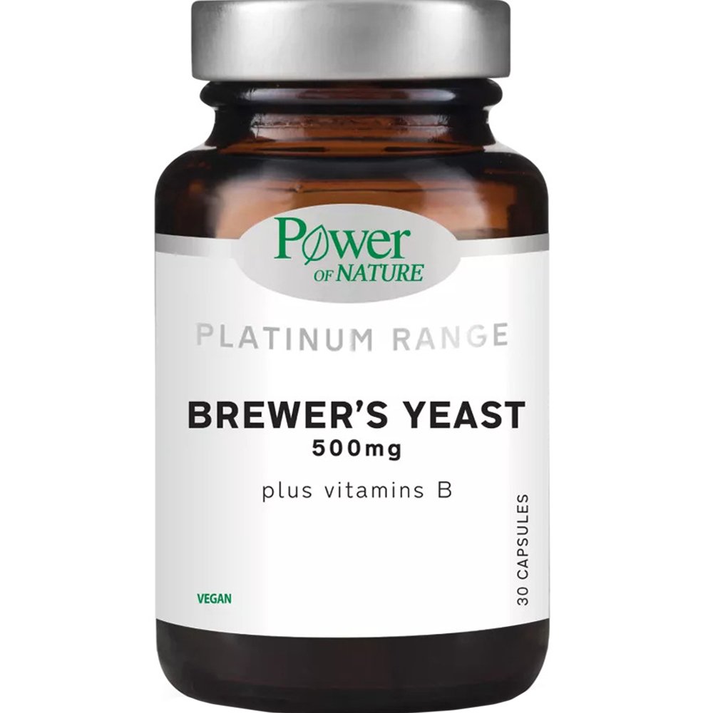 Power Health Power Health Platinum Range Brewer's Yeast 500mg Συμπλήρωμα Διατροφής με Μαγιά Μπύρας Πλούσια σε Φυσική Πηγή Βιταμινών Β για Υγιές Δέρμα, Μαλλιά & Καλή Λειτουργία του Νευρικού Συστήματος 30caps