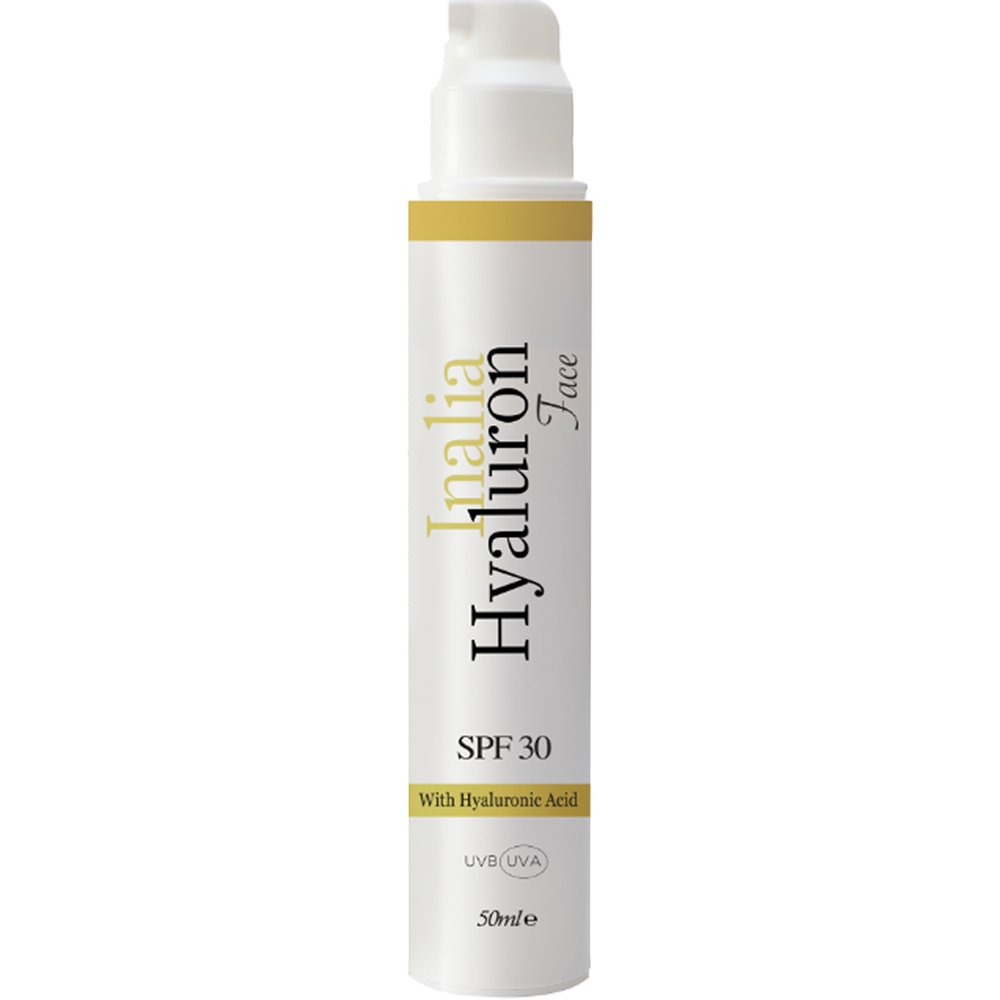 Inalia Inalia Hyaluron Face Spf30 Ενυδατική Κρέμα Προσώπου Μεσαίας Προστασίας με Υαλουρονικό Οξύ & Πανθενόλη Για Όλους τους Τύπους Δέρματος 50ml