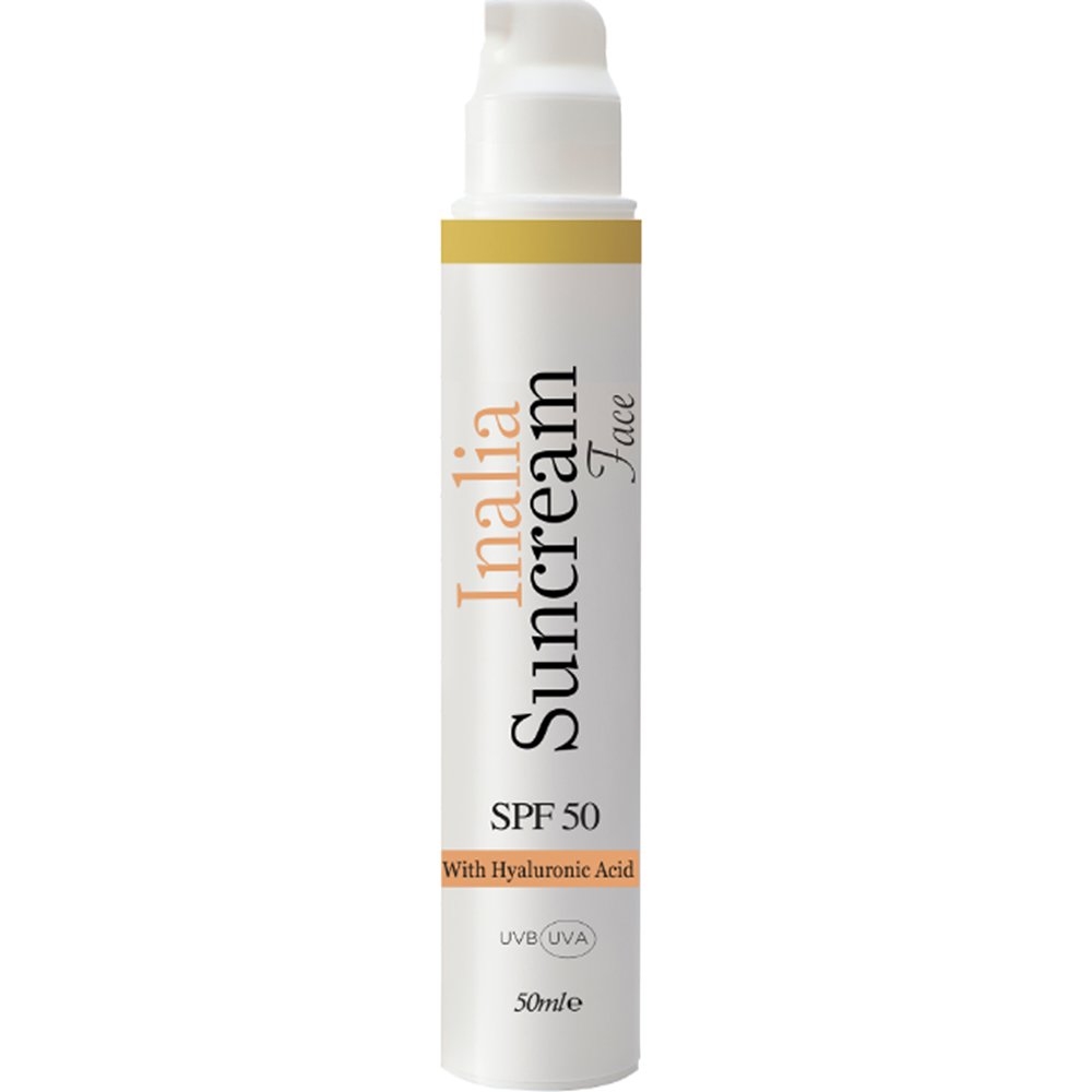 Inalia Inalia Suncream Face Spf50 Αντηλιακή Κρέμα Προσώπου Υψηλής Προστασίας με Υαλουρονικό Οξύ, Εκχύλισμα από Σταφύλι & Βιταμίνη E 50ml