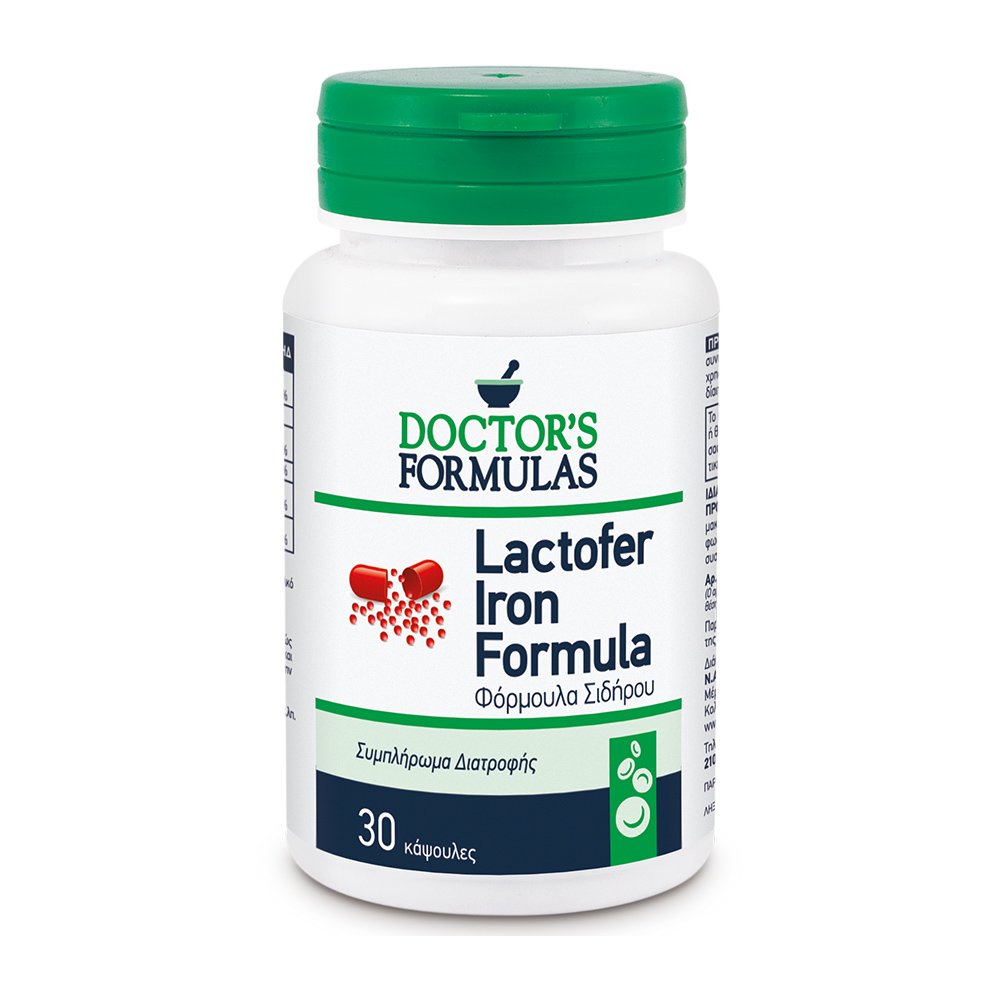 Doctor's Formulas Doctor's Formulas Lactofer Iron Formula Συμπλήρωμα Διατροφής Φόρμουλα Σιδήρου 30 Caps