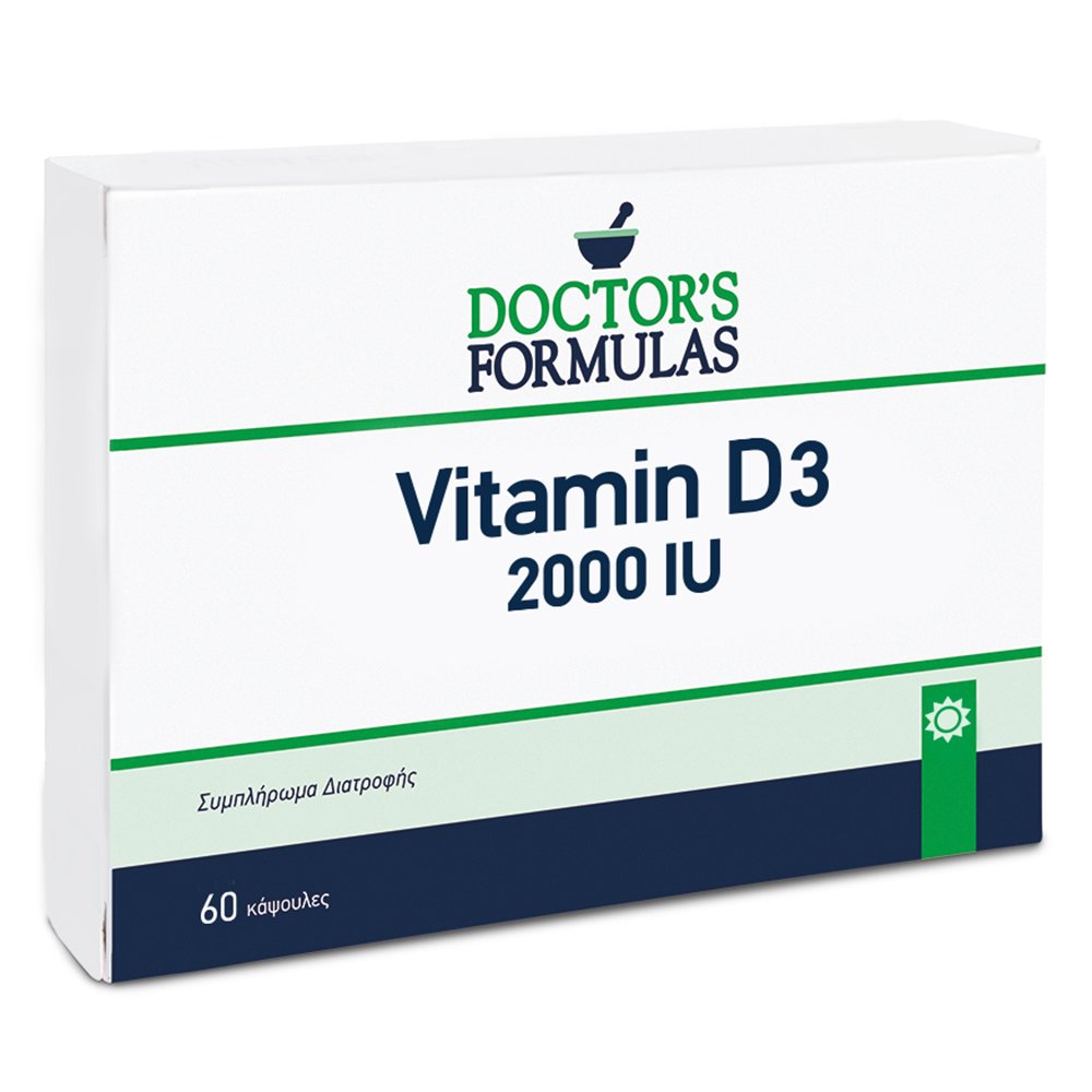 Doctor's Formulas Doctor's Formulas Vitamin D3 2000 IU Συμπλήρωμα Διατροφής με Βιταμίνη D3 για τη Φυσιολογικής Κατάστασης των Οστών 60 Soft.caps