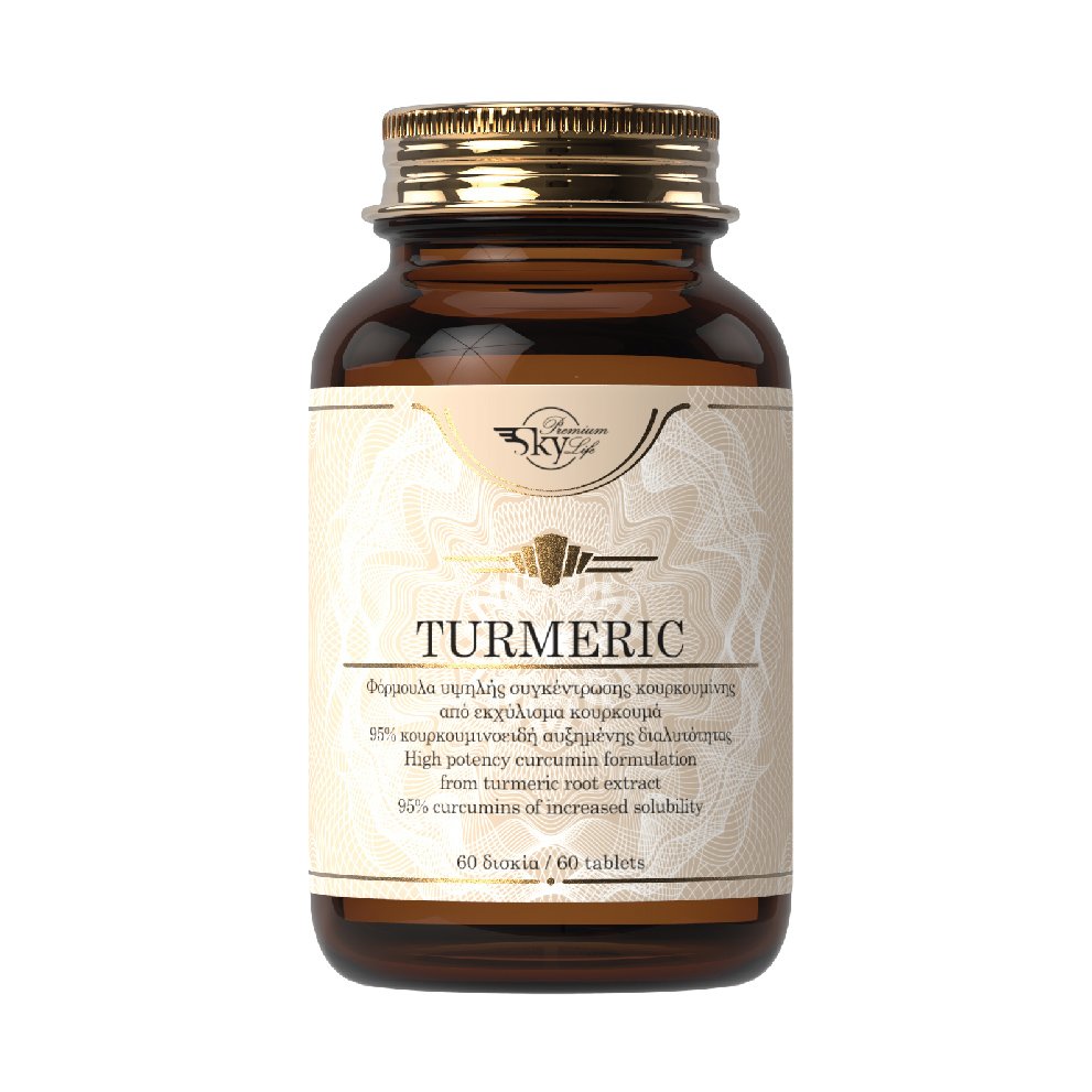 Sky Premium Life Sky Premium Life Turmeric 1400mg Συμπλήρωμα Διατροφής, Φόρμουλα Υψηλής Συγκέντρωσης Κουρκουμίνης 60tabs