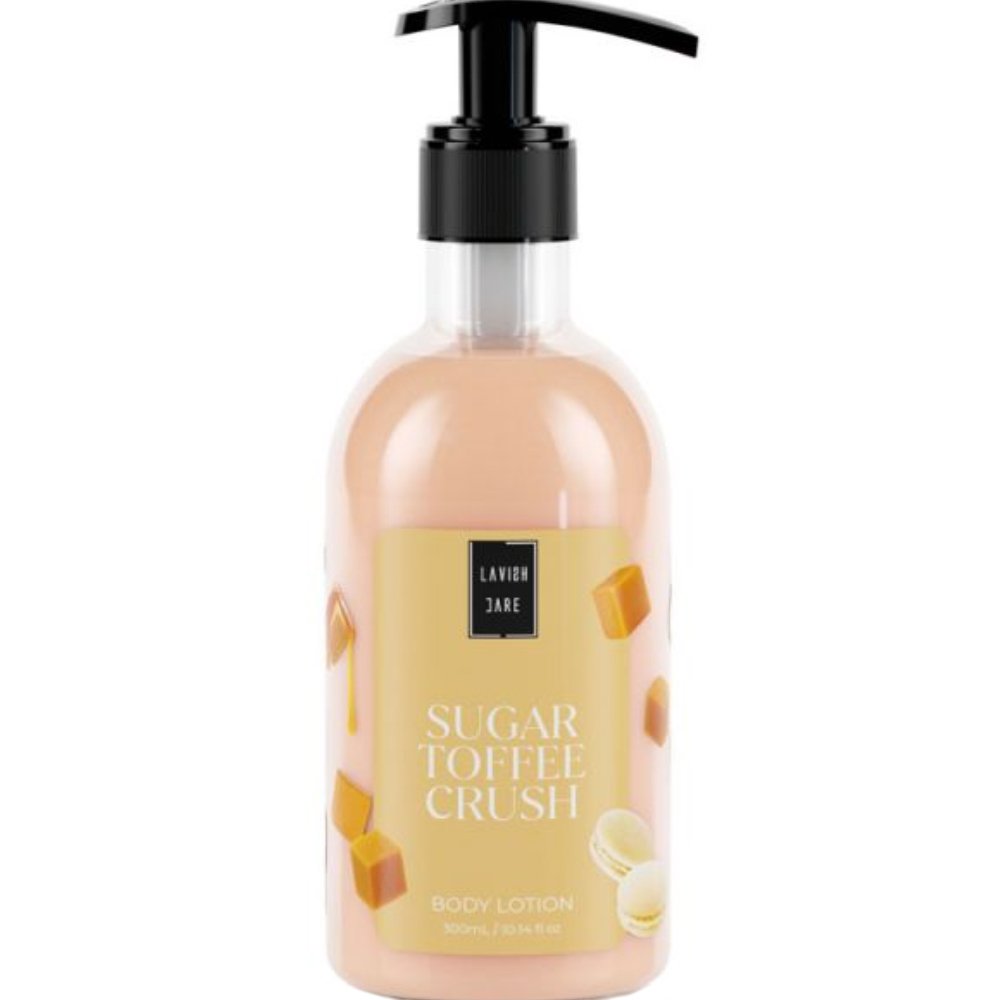 Lavish Care Lavish Care Body Lotion Sugar Toffee Crush Ενυδατική Κρέμα Σώματος με Ευχάριστο Άρωμα Καραμέλας Βουτύρου με Αντλία 300ml