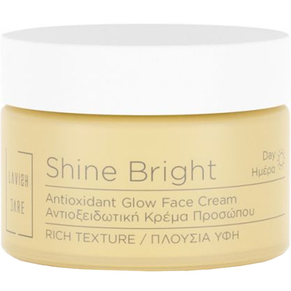 Lavish Care Lavish Care Shine Bright Antioxidant Glow Face Day Cream Rich Ενυδατική Κρέμα Προσώπου Ημέρας με Αντιοξειδωτική Δράση Πλούσιας Υφής για Λάμψη & Προστασία 50ml