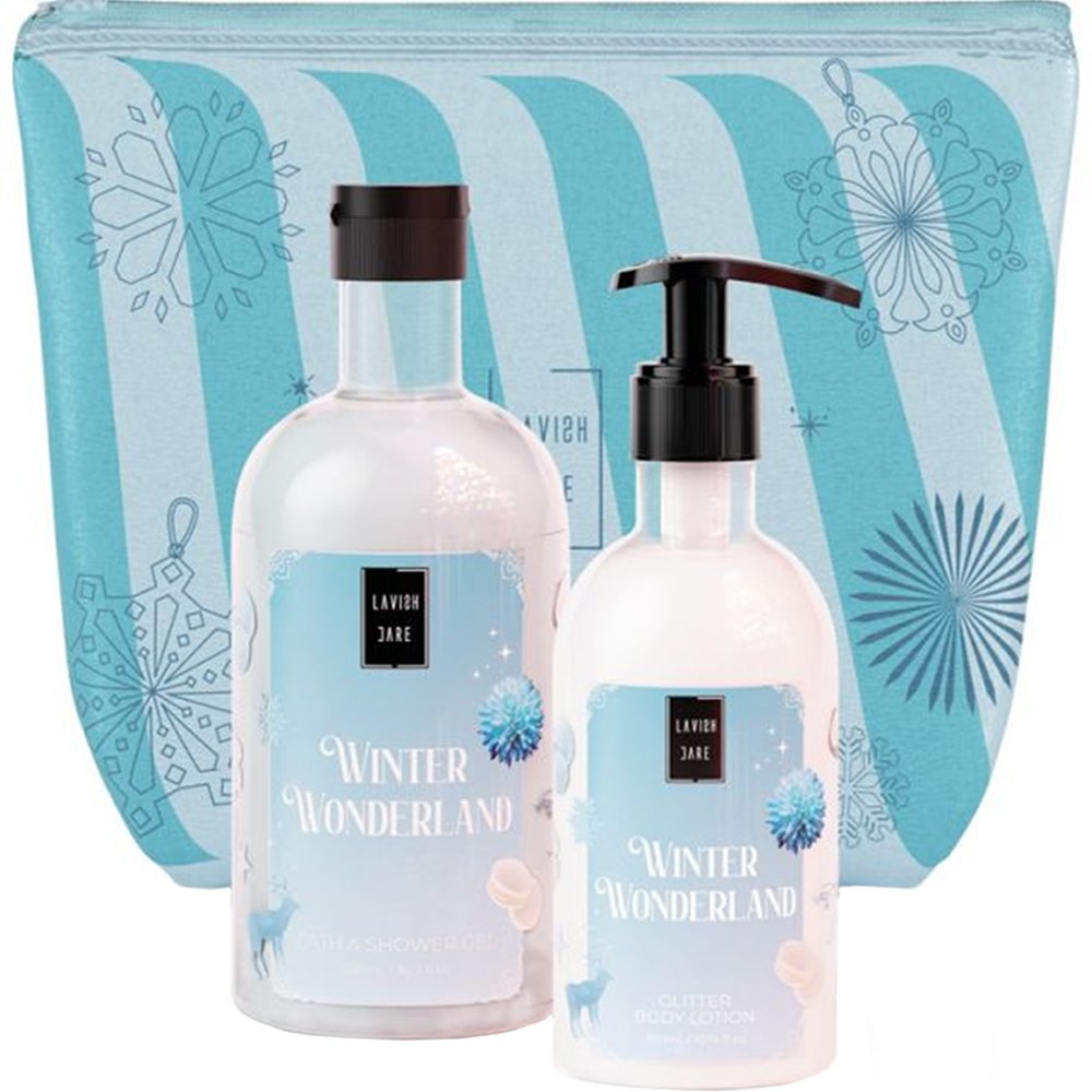 Lavish Care Lavish Care Promo Winter Wonderland Bath & Shower Gel 500ml & Glitter Body Lotion 300ml & Νεσεσέρ 1 Τεμάχιο