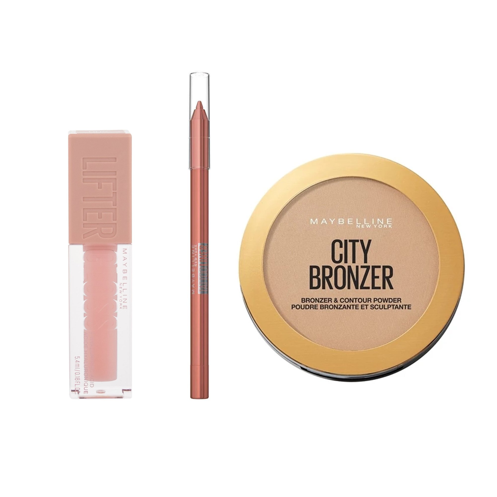 MAYBELLINE Maybelline Πακέτο Προσφοράς City Bronzer Powder 8gr & Tattoo Liner Gel Eye Pencil 1.3g & Lifter Lip Gloss 5.4ml