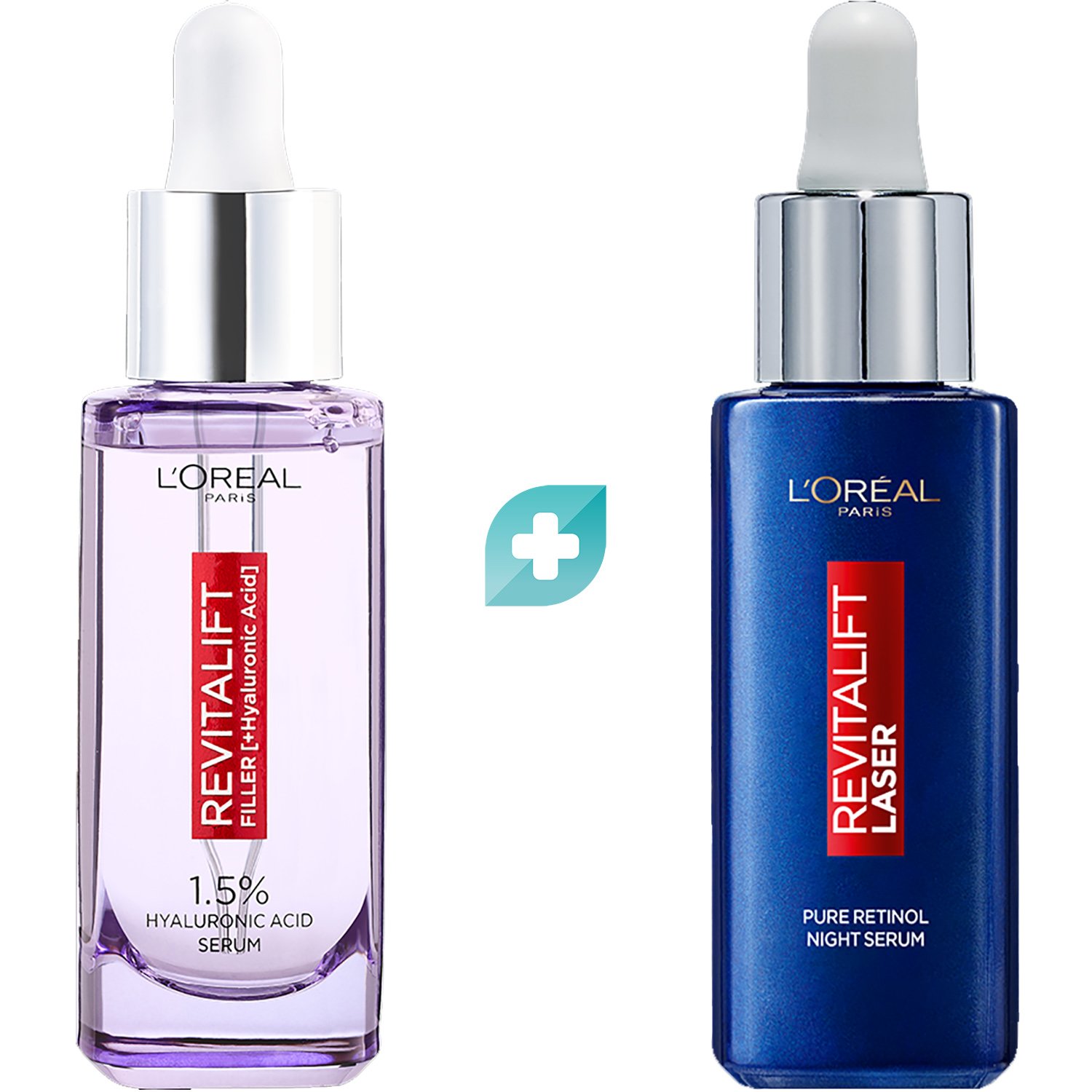 Loreal Paris L'oreal Paris Πακέτο Προσφοράς Revitalift Filler Face Serum 30ml & Revitalift Laser Pure Retinol Deep Wrinkle Night Serum 30ml