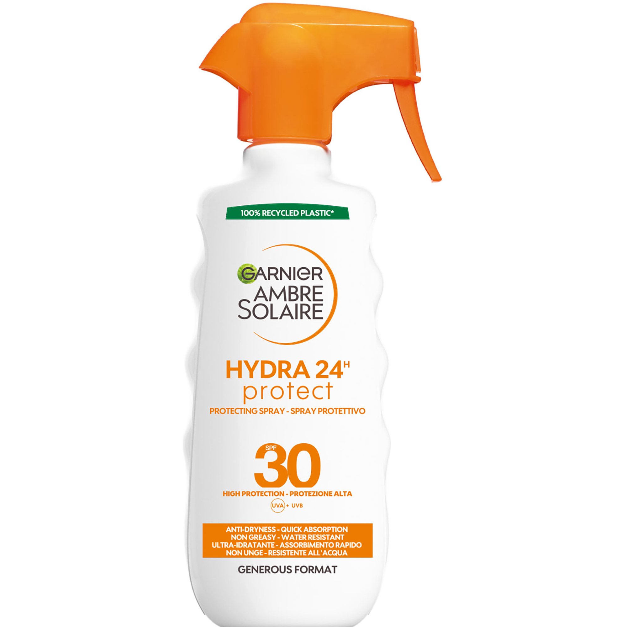 Garnier Ambre Solaire Hydra 24H Protecting Face & Body Spray Spf30 Αντηλιακό Γαλάκτωμα Προσώπου Σώματος σε Μορφή Spray Υψηλής Προστασίας για Έως & 24 Ώρες Ενυδάτωση & Ομοιόμορφο Μαύρισμα 270ml φωτογραφία