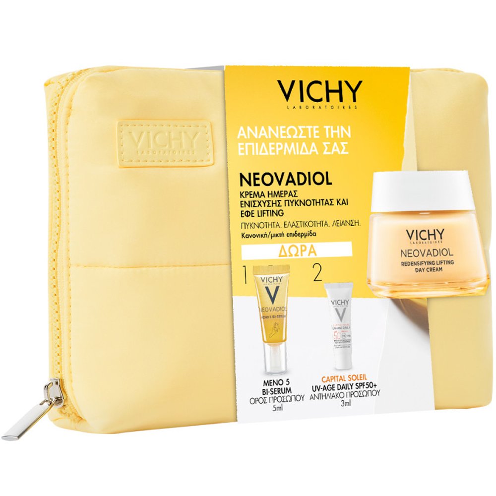Vichy Promo Neovadiol Peri-Menopause Redensifying Plumping Day Cream Normal Combination Skin 50ml & Δώρο Meno 5 Bi-Serum 5ml & Capital Soleil Spf50+, 3ml & Νεσεσέρ 1 Τεμάχιο