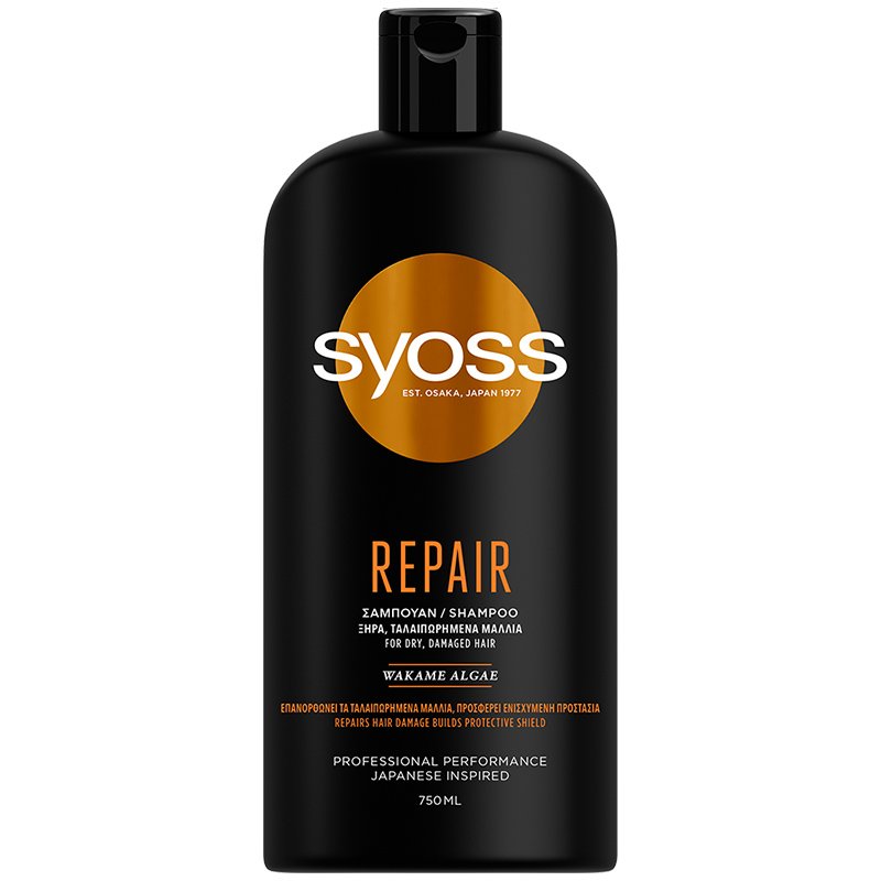 Syoss Syoss Repair Shampoo for Dry Damaged Hair Σαμπουάν για Επανόρθωση των Ξηρών - Τραυματισμένων Μαλλιών 750ml