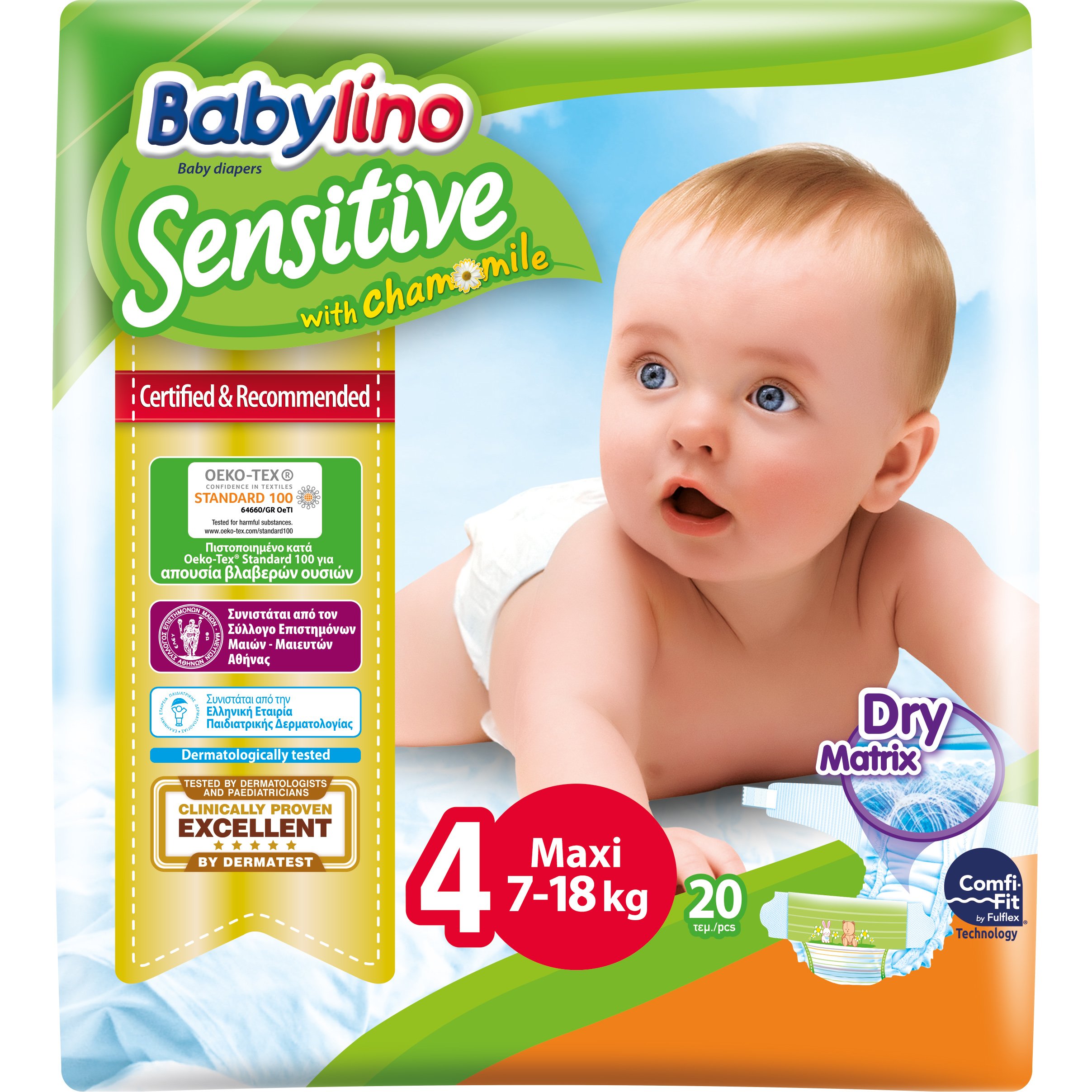 Babylino Sensitive Carry Pack Maxi Νο4 (7-18kg) 20 Πάνες