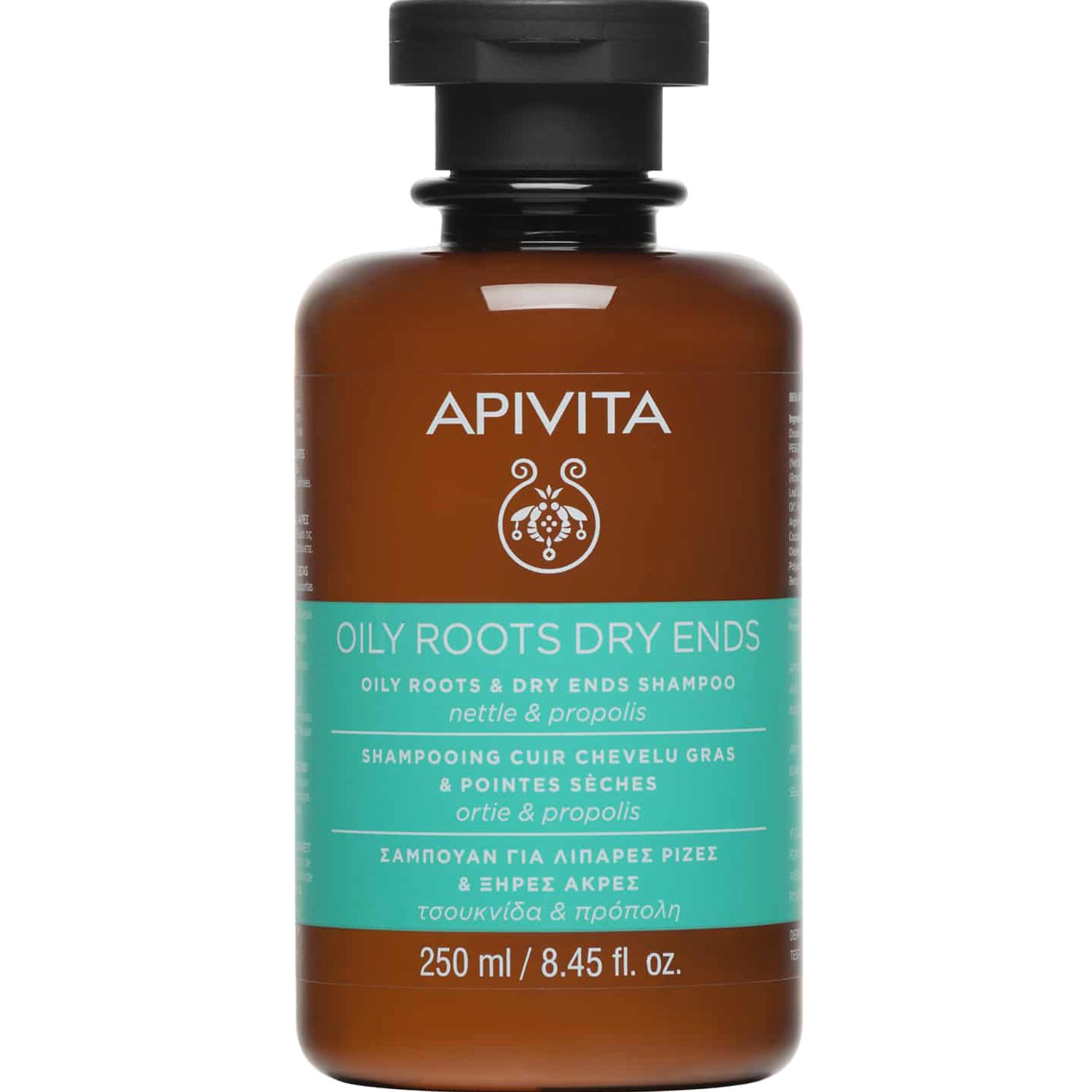 Apivita Apivita Oily Roots Dry Ends Shampoo Σαμπουάν Εξισορρόπησης για Λιπαρές Ρίζες Ξηρές Άκρες με Τσουκνίδα & Πρόπολη 250ml