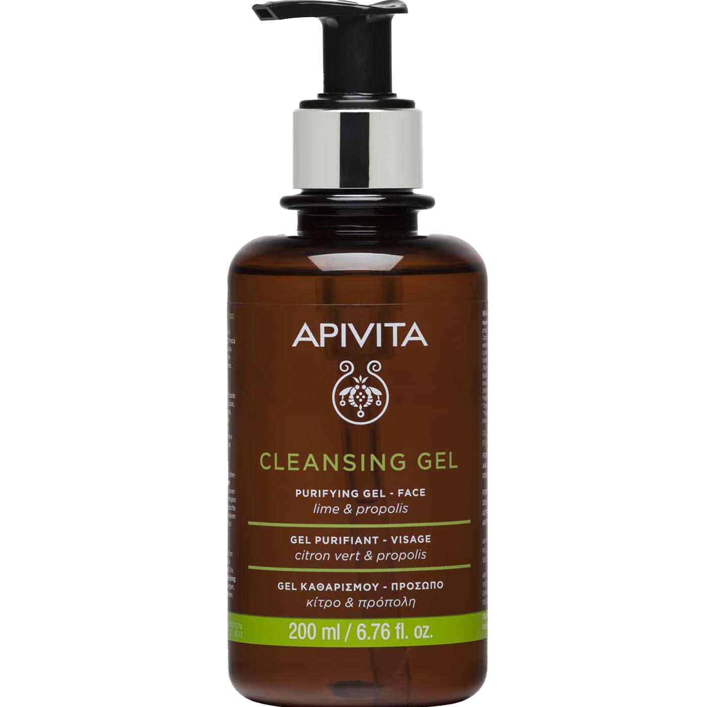 Apivita Purifying Cleansing Gel With Propolis & Lime Gel Καθαρισμού για Λιπαρές & Μικτές Επιδερμίδες με Πρόπολη & Κίτρο 200ml φωτογραφία