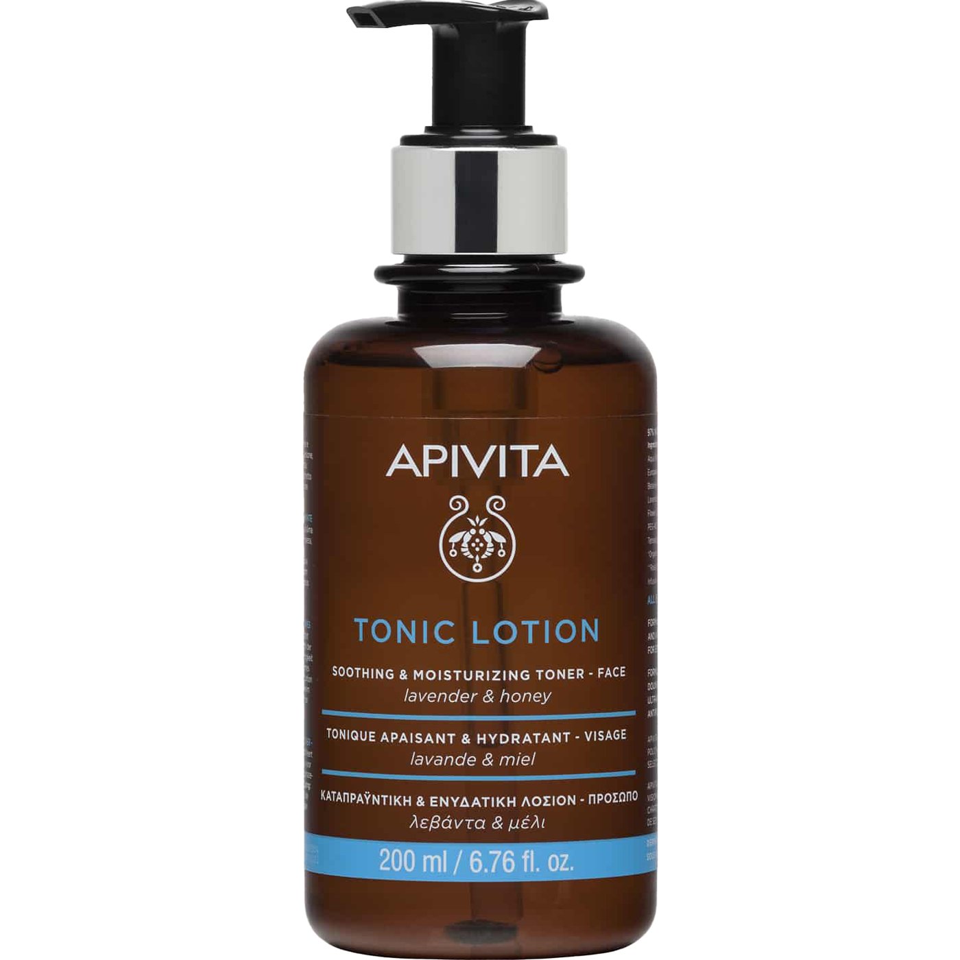 Apivita Apivita Tonic Lotion Soothing & Moisturizing Toner Καταπραϋντική & Ενυδατική Λοσιόν Προσώπου με Λεβάντα & Μέλι 200ml