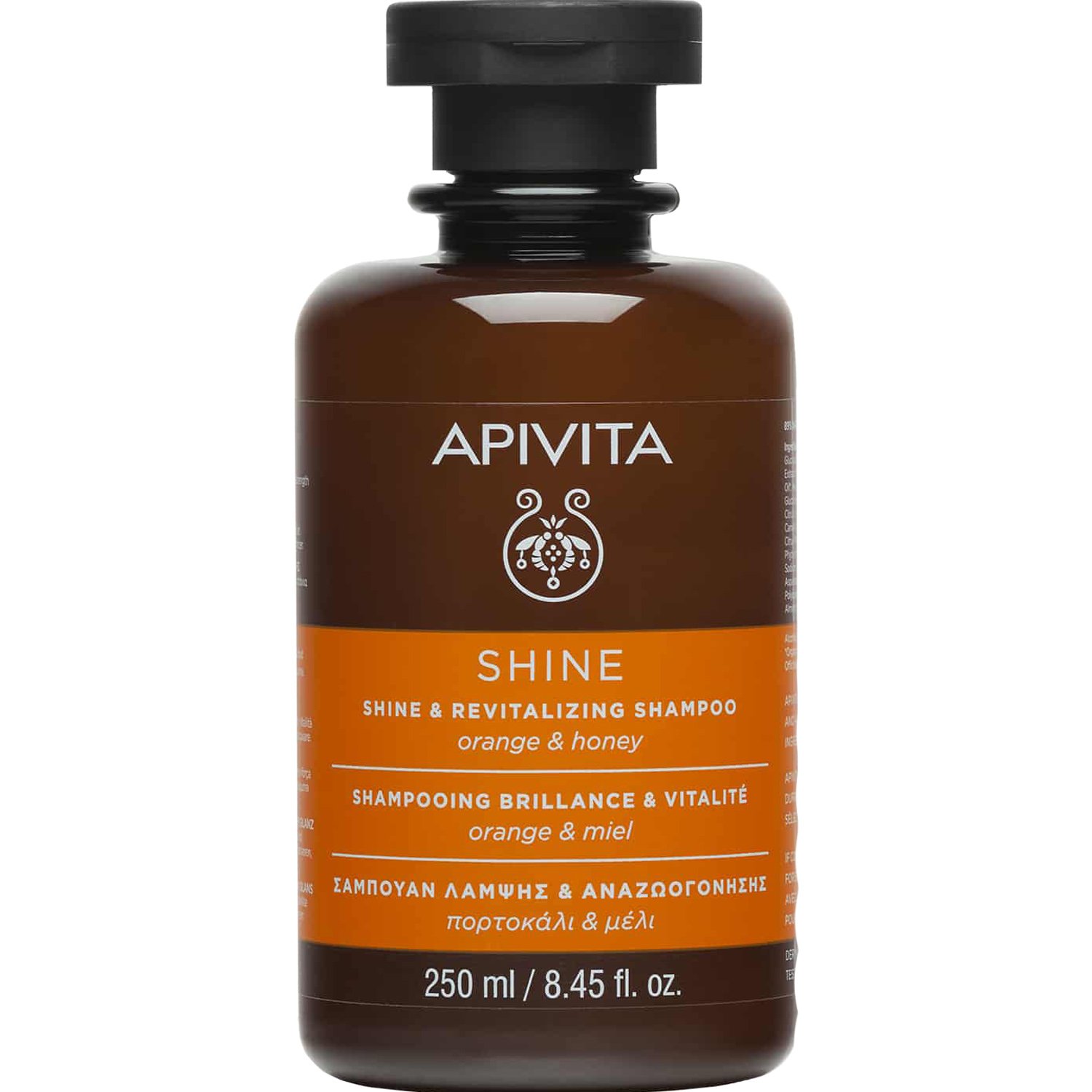 Apivita Apivita Shine & Revitalizing Σαμπουάν Λάμψης & Αναζωογόνησης με Πορτοκάλι & Μέλι 250ml