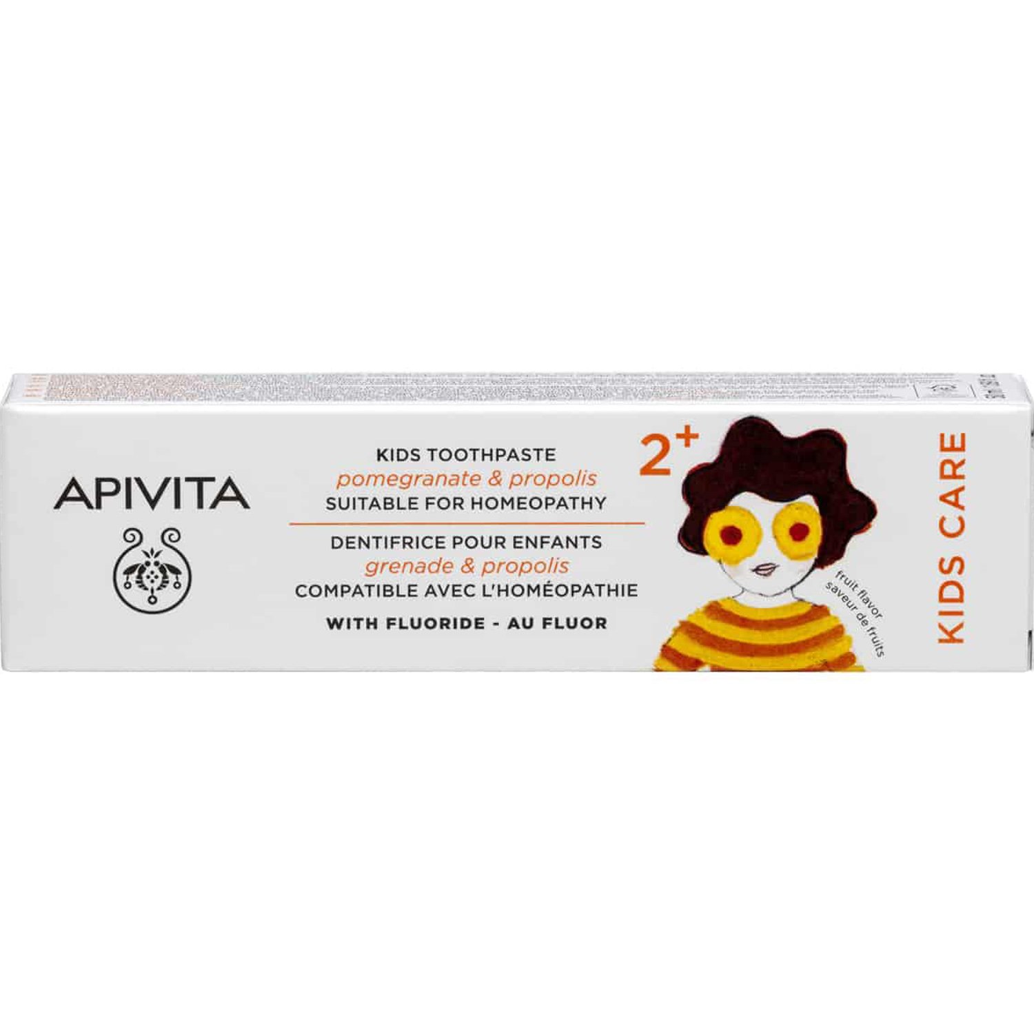 Apivita Apivita Kids Care Toothpaste 2+ With Pomegranate & Propolis Παιδική Οδοντόκρεμα Με Ρόδι & Πρόπολη Από 2 Ετών 50ml