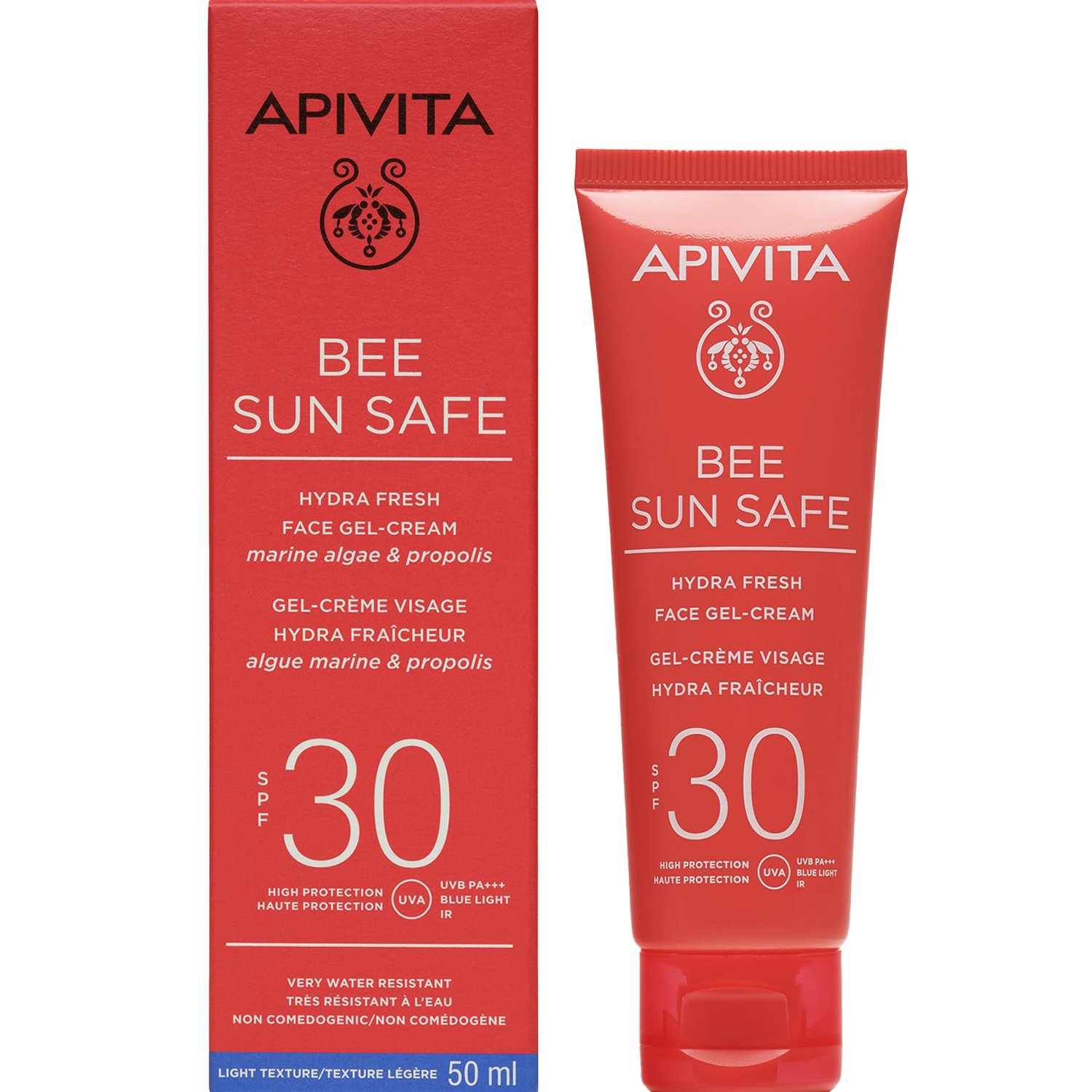 Apivita Bee Sun Safe Hydra Fresh Face Gel-Cream With Marine Algae & Propolis Spf30, Light Texture 50ml φωτογραφία