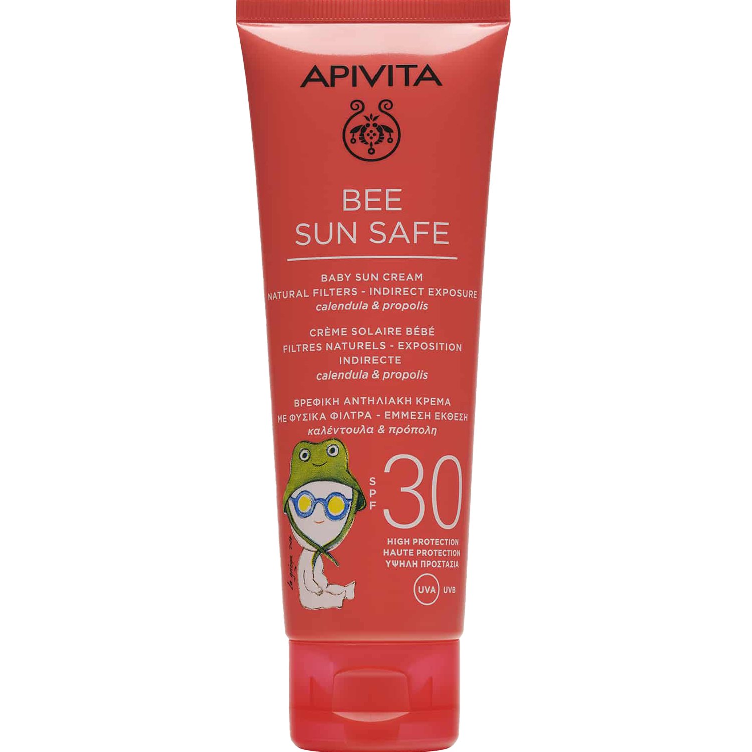 Apivita Apivita Bee Sun Safe Baby Sun Cream With Calendula & Propolis Spf30 Βρεφική Αντηλιακή Κρέμα Υψηλής Προστασίας με Φυσικά Φίλτρα με Καλέντουλα & Πρόπολη 100ml