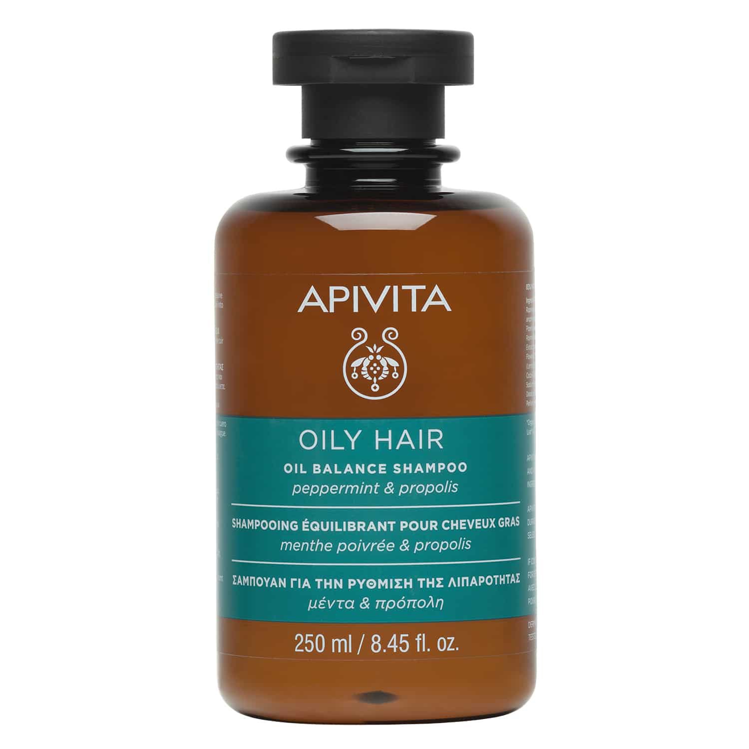 Apivita Apivita Oily Hair Σαμπουάν για Ρύθμιση Λιπαρότητας με Μέντα & Πρόπολη 250ml