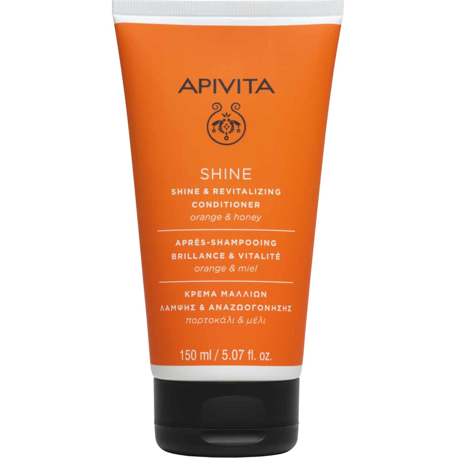 Apivita Apivita Shine & Revitalizing Μαλακτική Κρέμα με Πορτοκάλι & Μέλι, Κρέμα Λάμψης & Αναζωογόνησης για Όλους τους Τύπους Μαλλιών 150ml