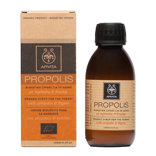 Apivita Apivita Propolis Βιολογικό Σιρόπι για το Λαιμό με Πρόπολη & Θυμάρι 150ml