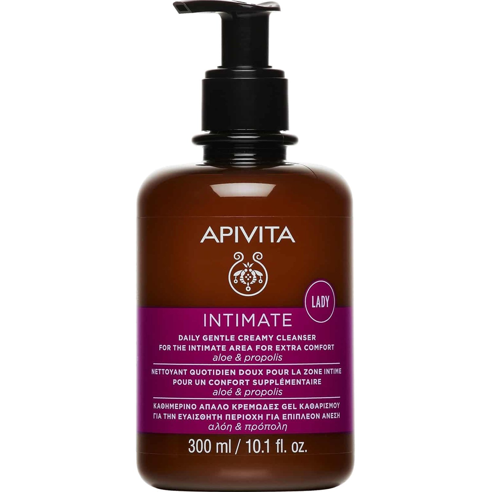 Apivita Apivita Intimate Lady Daily Gentle Creamy Cleanser Gel Καθαρισμού Ευαίσθητης Περιοχής με Αλόη & Πρόπολη 300ml