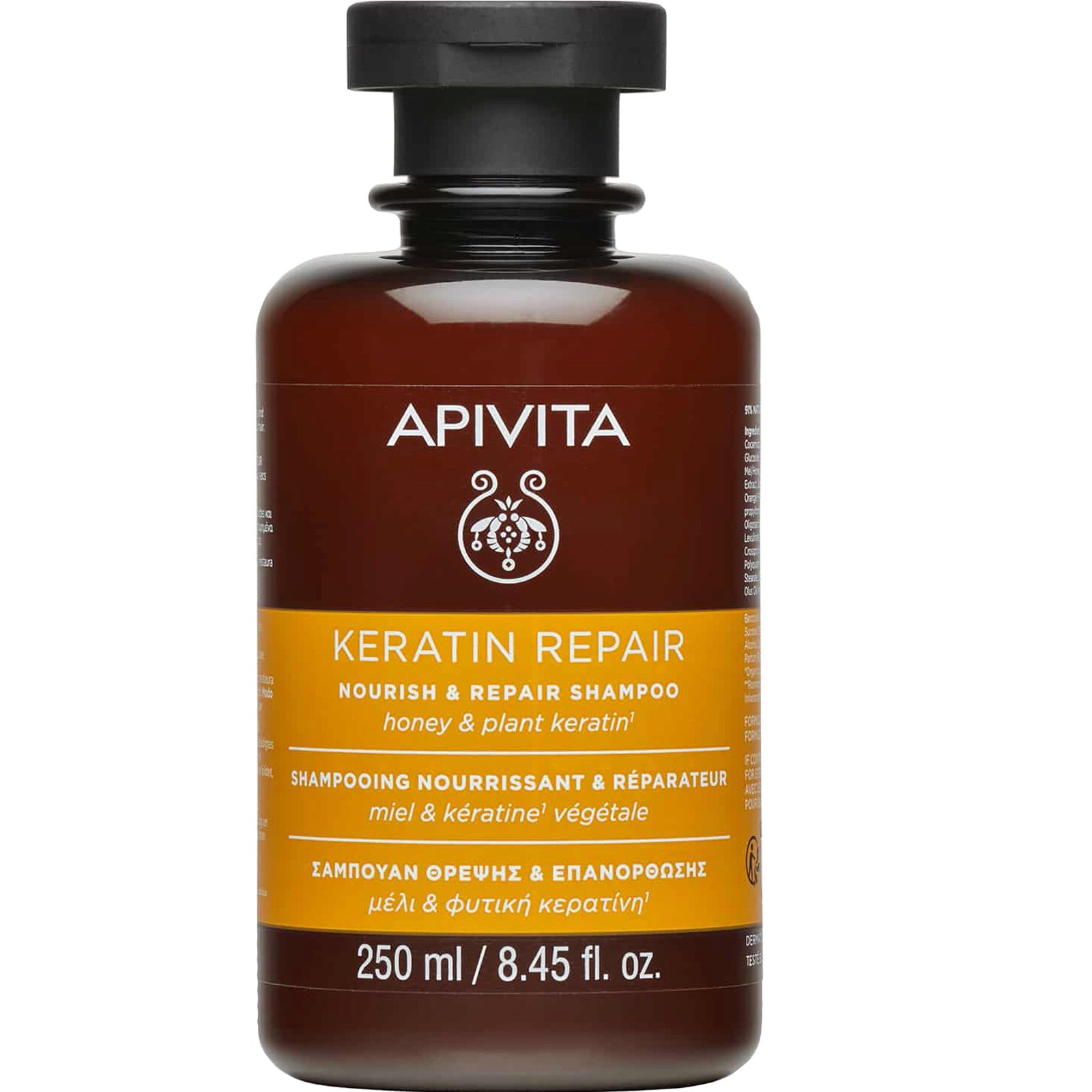 Apivita Apivita Keratin Repair Shampoo Σαμπουάν Θρέψης & Επανόρθωσης με Μέλι & Φυτική Κερατίνη 250ml