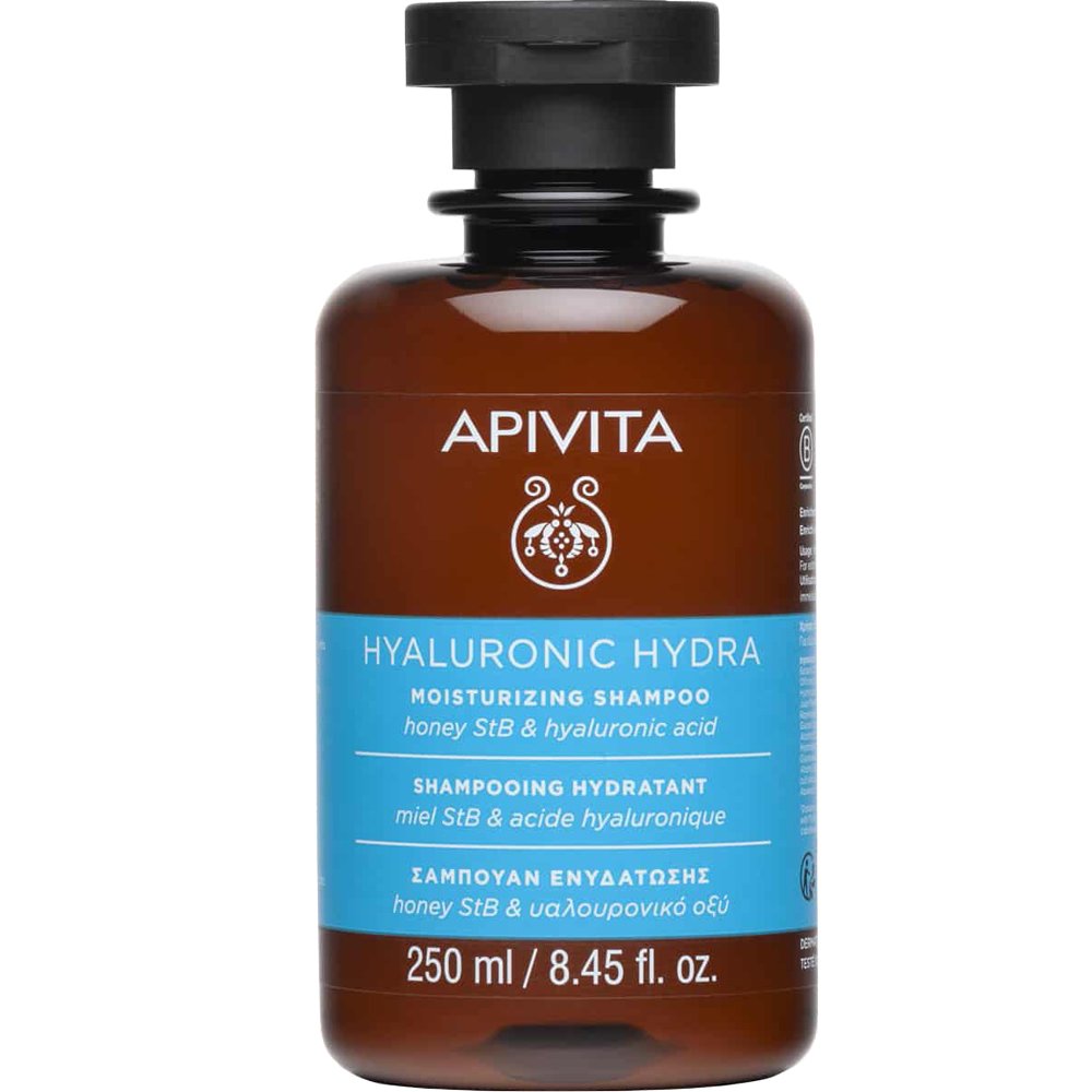 Apivita Apivita Hyaluronic Hydra Moisturizing Shampoo with Hyaluronic Acid & Honey StB Σαμπουάν Ενυδάτωσης Καθημερινής Χρήσης με Υαλουρονικό Οξύ & Μέλι 250ml