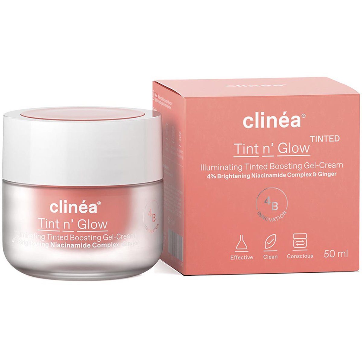 Clinea Clinéa Tint n' Glow Illuminating Tinted Boosting Gel-Cream,Κρέμα-Gel Προσώπου, με Χρώμα για Ενίσχυση της Λάμψης της Επιδερμίδας 50ml