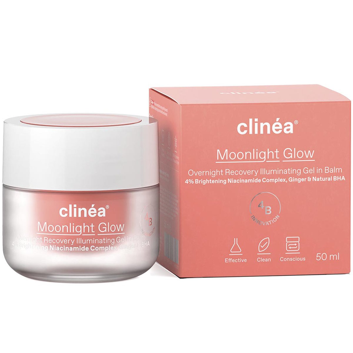 Clinea Clinéa Moonlight Glow Overnight Recovery Illuminating Gel in Balm,Βάλσαμο-Gel Νυκτός Προσώπου για Λάμψη & Αναζωογόνηση 50ml