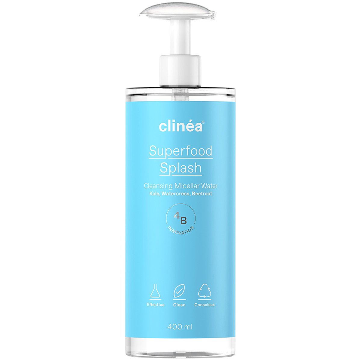 Clinea Clinéa Superfood Spash Cleansing Micellar Water,Νερό Καθαρισμού & Ντεμακιγιάζ Προσώπου, Ματιών & Χειλιών με Μικύλλια 400ml