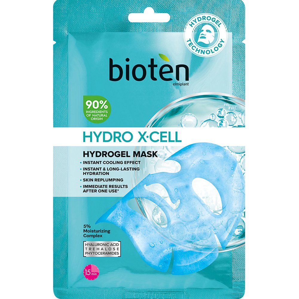 Bioten Bioten Hydro X-Cell Hydrogel Mask Μάσκα Προσώπου Υδρογέλης για Ενυδάτωση Διαρκείας, Ανανέωση του Δέρματος & Αίσθηση Δροσιάς 1 Τεμάχιο