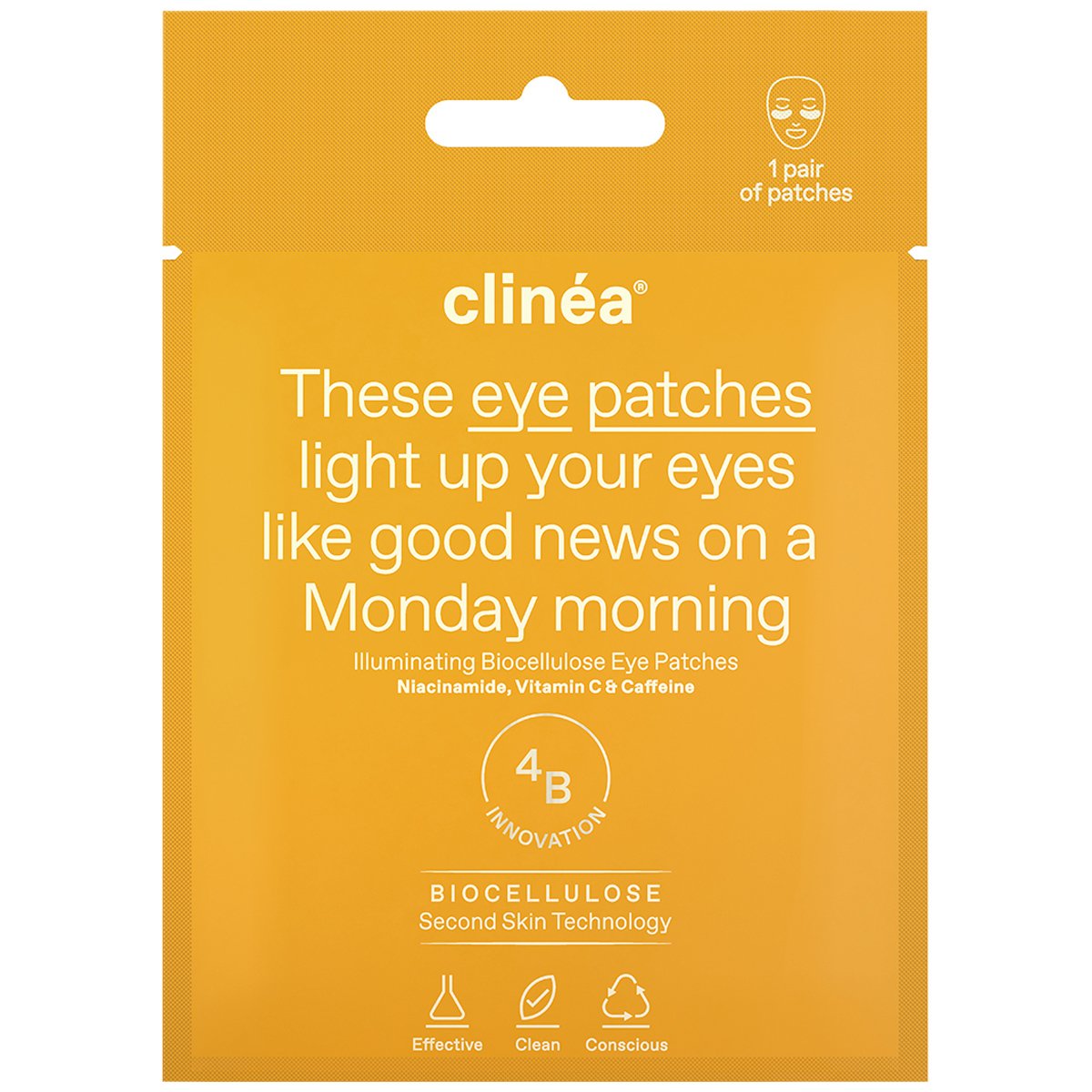 Clinea Illuminating Biocellulose Eye Patches Ματιών για Λάμψη από Βιοκυτταρίνη 1 Ζευγάρι φωτογραφία