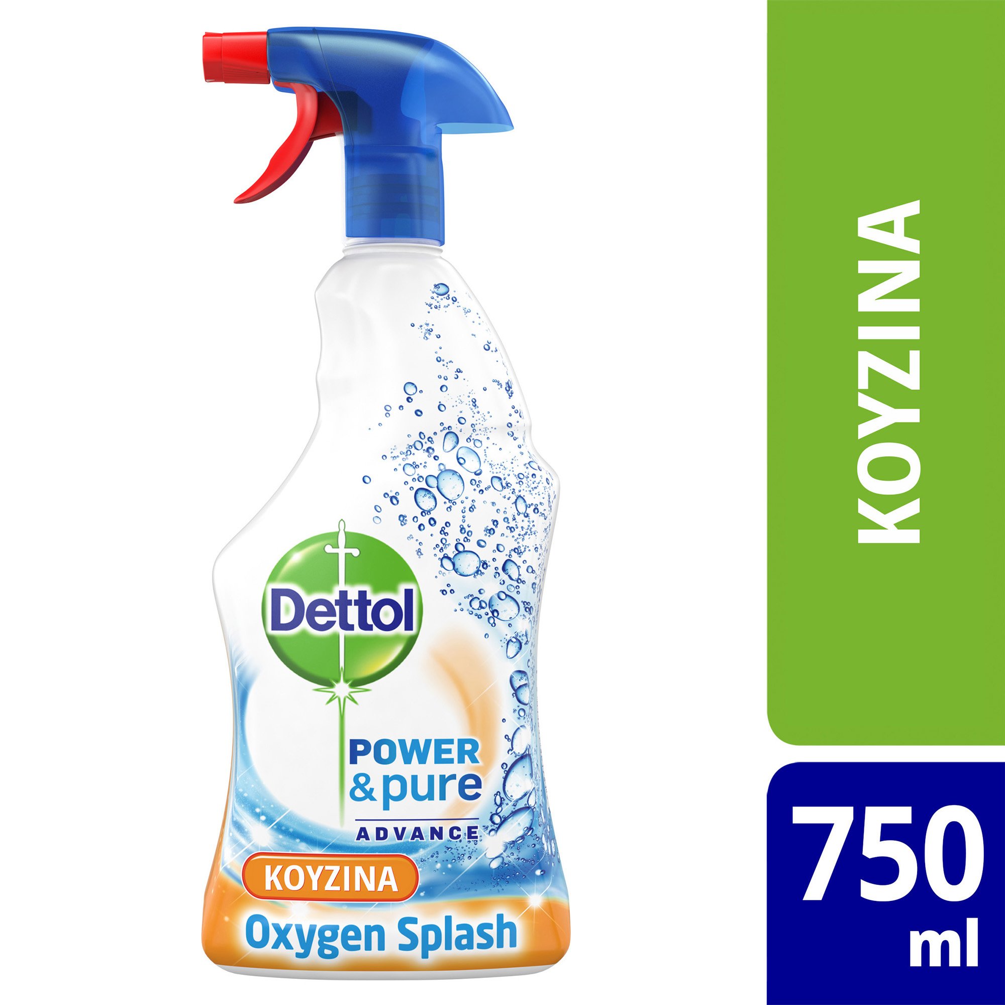 Dettol Dettol Power & Pure Oxygen Splash Καθαριστικό Spray Κουζίνας με Ενεργό Οξυγόνο 750ml