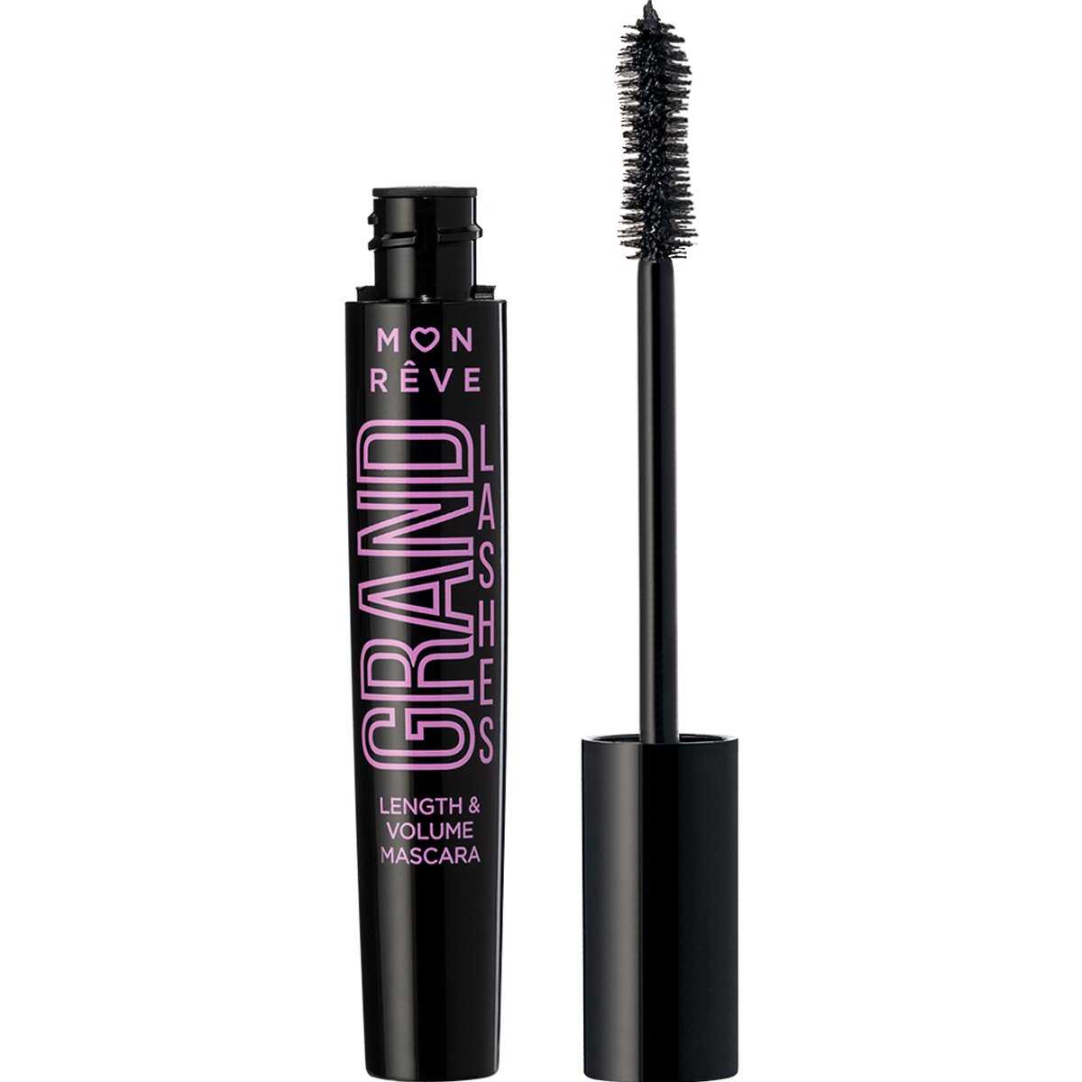 Mon Reve Mon Reve Grand Lashes Mascara Μάσκαρα για Μήκος & Όγκο με Εργονομικό Βουρτσάκι Ακριβείας σε Μαύρο Χρώμα 12ml - 01 Black