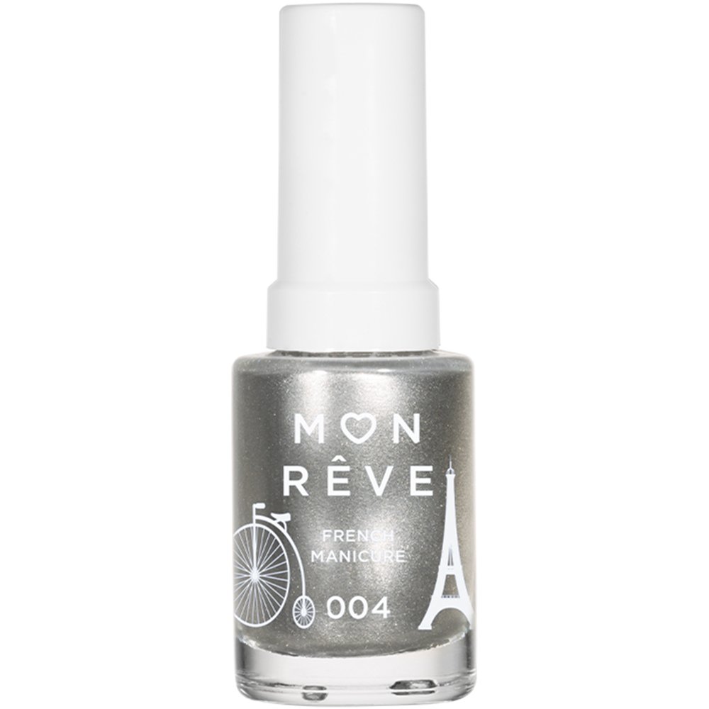 Mon Reve Mon Reve French Manicure Nail Color Βερνίκι Νυχιών για Γαλλικό Μανικιούρ 13ml - 004 Silver Tip