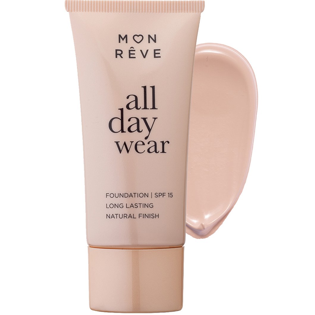 Mon Reve Mon Reve All Day Wear Matte Foundation Spf15 with Medium to High Coverage Foundation για Μέτρια προς Υψηλή Κάλυψη & Φυσικό Ματ Αποτέλεσμα 35ml - 101