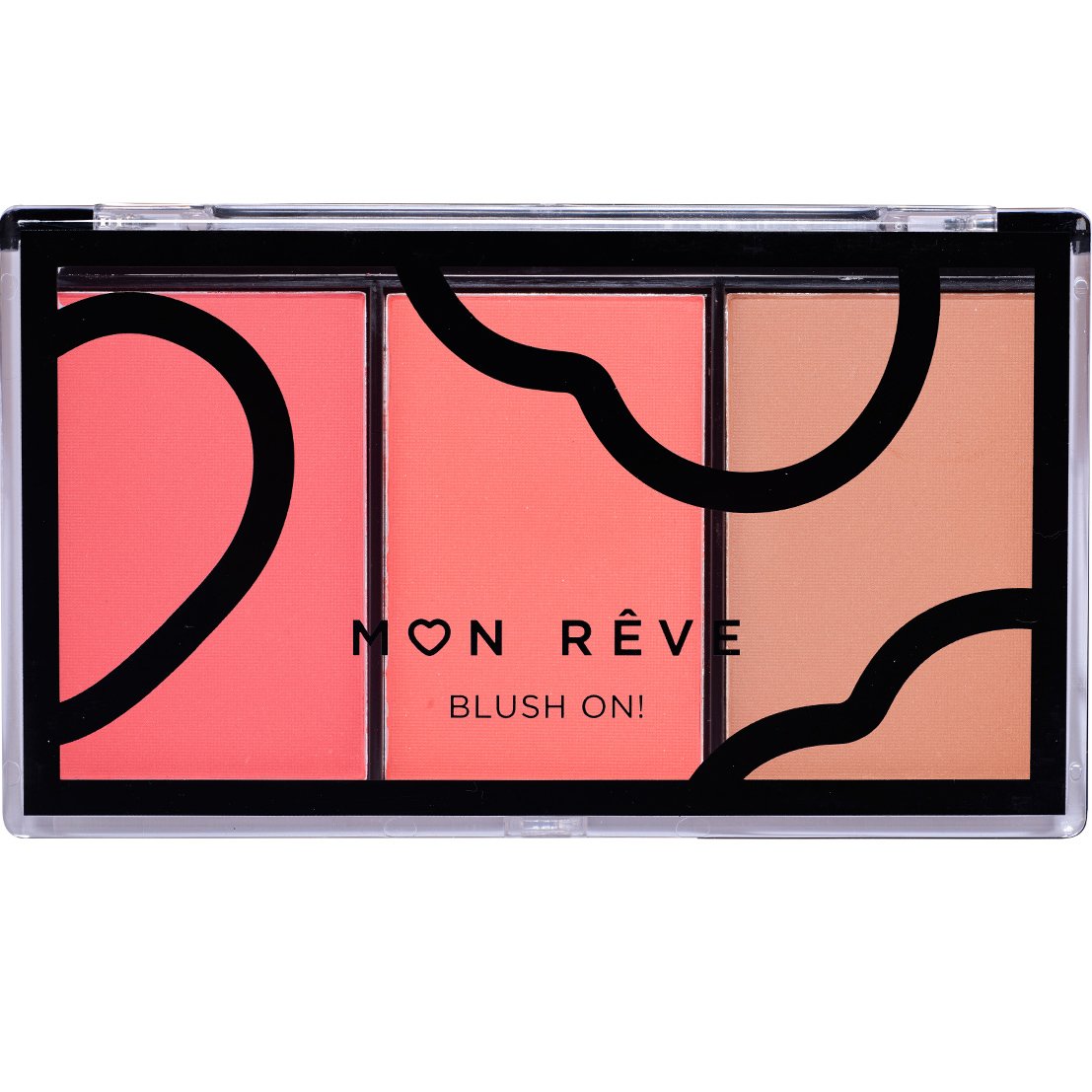 Mon Reve Blush On! Trio Palette Τριπλή Παλέτα Ρουζ 3 x 3,3g - No 01 Peachy φωτογραφία