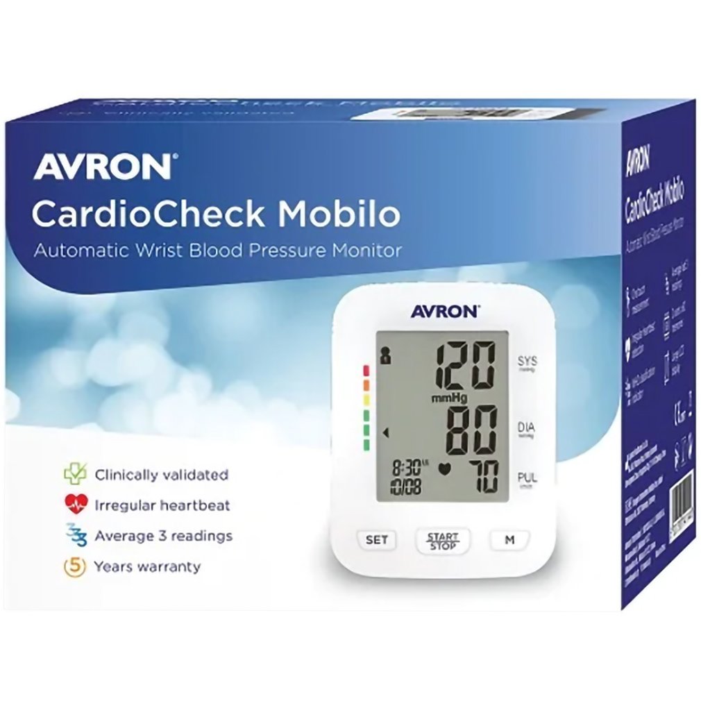 AVRON Avron CardioCheck Mobilo Αυτόματο Ψηφιακό Πιεσόμετρο Καρπού 1 Τεμάχιο