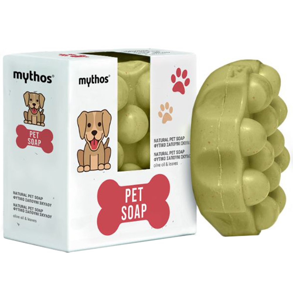 Lifoplus Flax Mythos Pet Dogs Natural Bar Soap with Olive Oil Φυσικό Στερεό Σαπούνι για Σκύλους με Ελαιόλαδο για Καθαρισμό, Ενυδάτωση & Λαμπερό Τρίχωμα 100gr