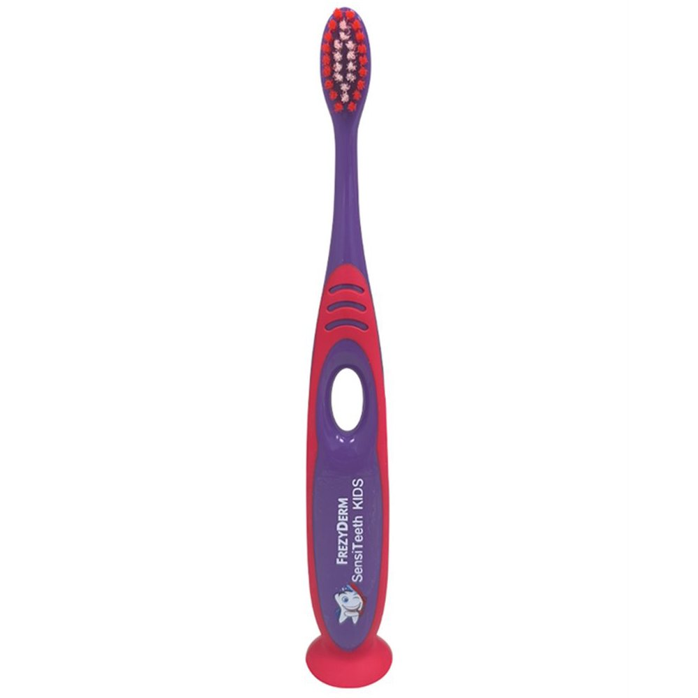 Frezyderm Frezyderm SensiTeeth Toothbrush Soft Μαλακή Οδοντόβουρτσα για Παιδιά 1 Τεμάχιο - Μωβ / Κόκκινο