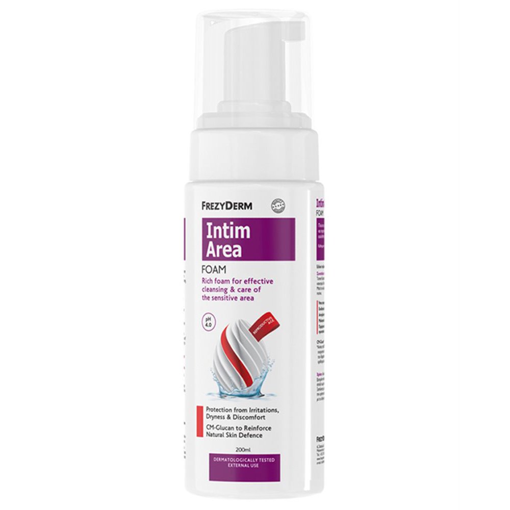 Frezyderm Frezyderm Intim Area Foam Πλούσιος Αφρός Καθαρισμού & Περιποίησης της Ευαίσθητης Περιοχής 200ml