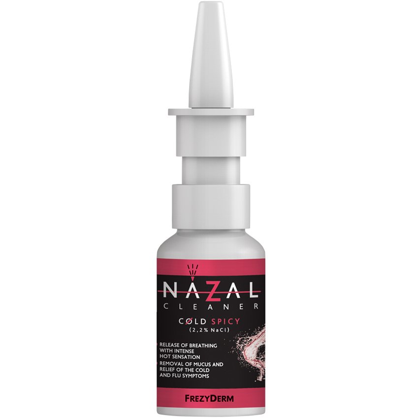 Frezyderm Frezyderm Nazal Cleaner Cold Spicy Spray Αλατούχο Διάλυμα που Ανακουφίζει Άμεσα από τα Συμπτώματα του Έντονου Κρυολογήματος 30ml