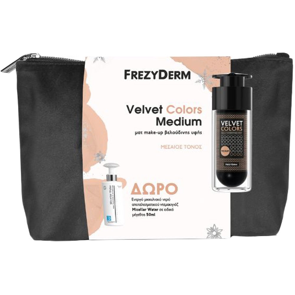 Frezyderm Frezyderm Promo Velvet Colors Medium 30ml & Δώρο Micellar Water 50ml & Δώρο Νεσσεσέρ 1 Τεμάχιο