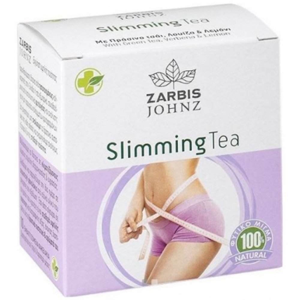 Zarbis Johnz Slimming Tea Αδυνατιστικό Ρόφημα με Πράσινο Τσάι, Λουΐζα & Λεμόνι με Αντιοξειδωτικές Ιδιότητες 10 Φακελίσκοι φωτογραφία