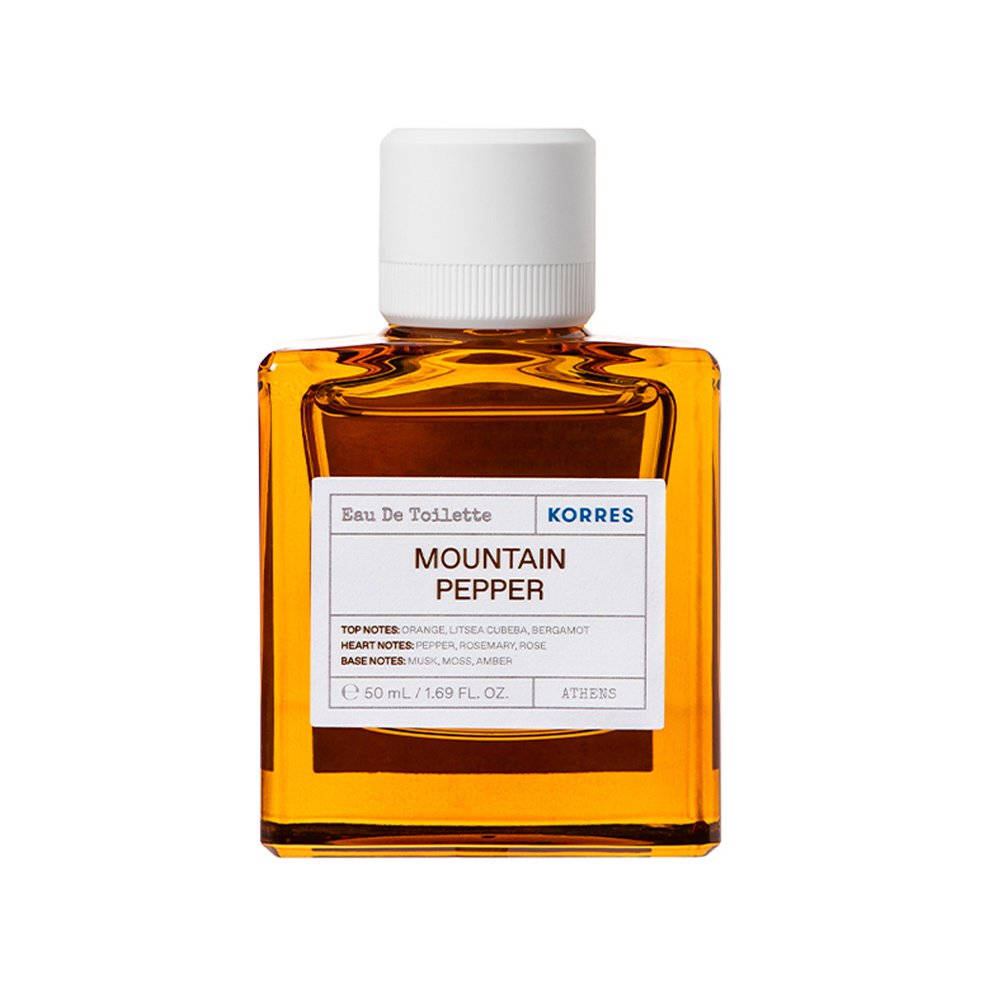 Korres Korres Eau De Toilette Mountain Pepper Ανδρικό Άρωμα με Νότες από Πιπέρι, Περγαμόντο & Πορτοκάλι 50ml