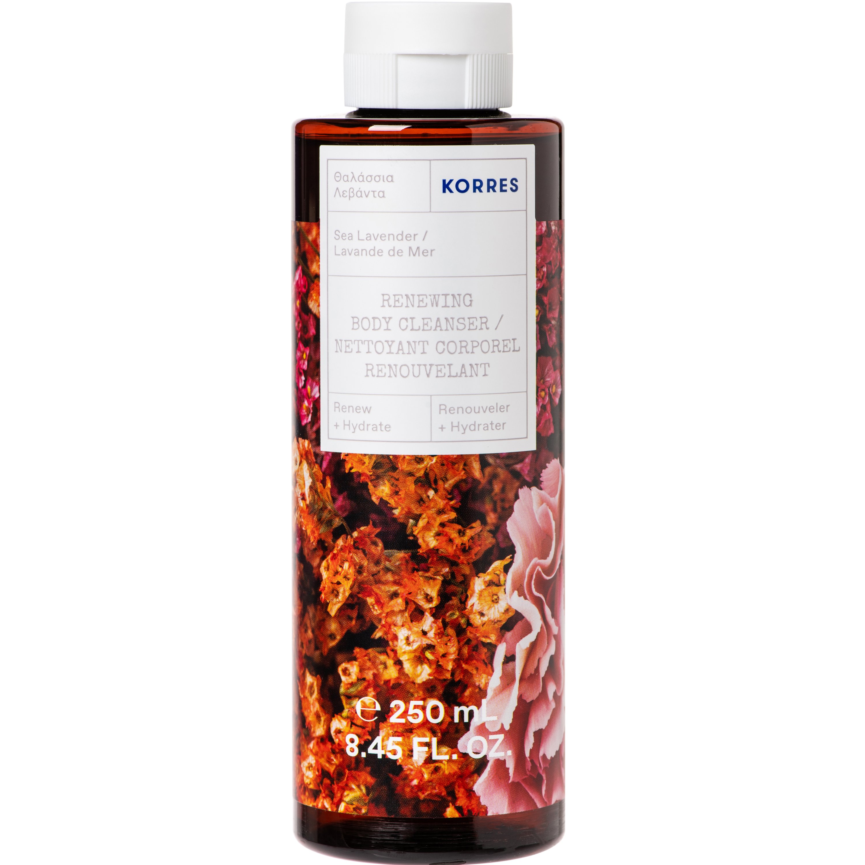 Korres Renewing Body Cleanser Sea Lavender Shower Gel Αναζωογονητικό, Ενυδατικό Αφρόλουτρο με Άρωμα Θαλάσσιας Λεβάντας 250ml