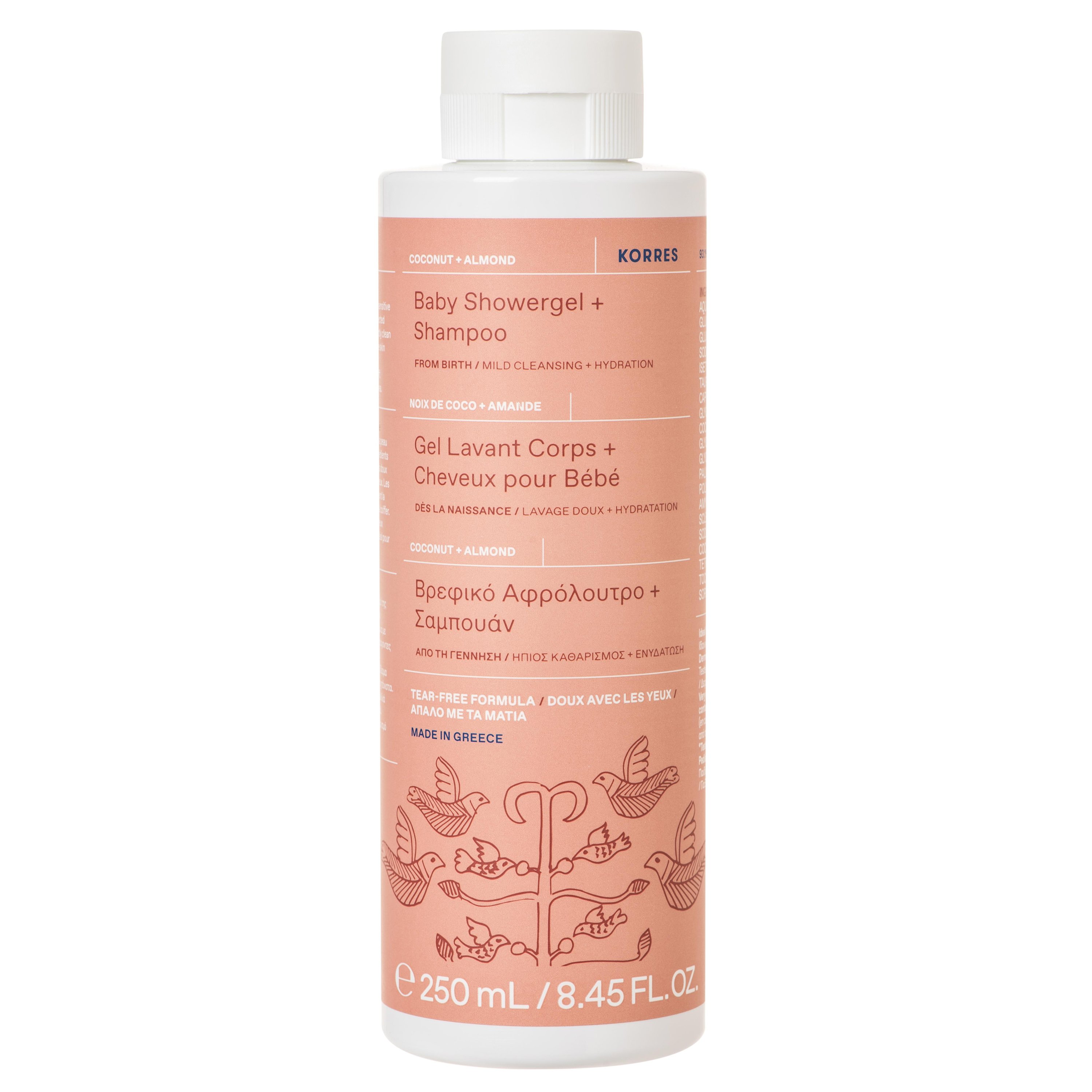 Korres Baby Shower Gel, Shampoo with Coconut & Almond 250ml φωτογραφία